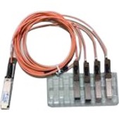 Cisco QSFP/SFP+ Network Cable - 13.12 ft QSFP/SFP+ Network Cable for Network Device, Transceiver - First End: 1 x QSFP Network - Second End: 4 x SFP+ Network - 40 Gbit/s - Fan-out Cable - 30 AWG - Ora