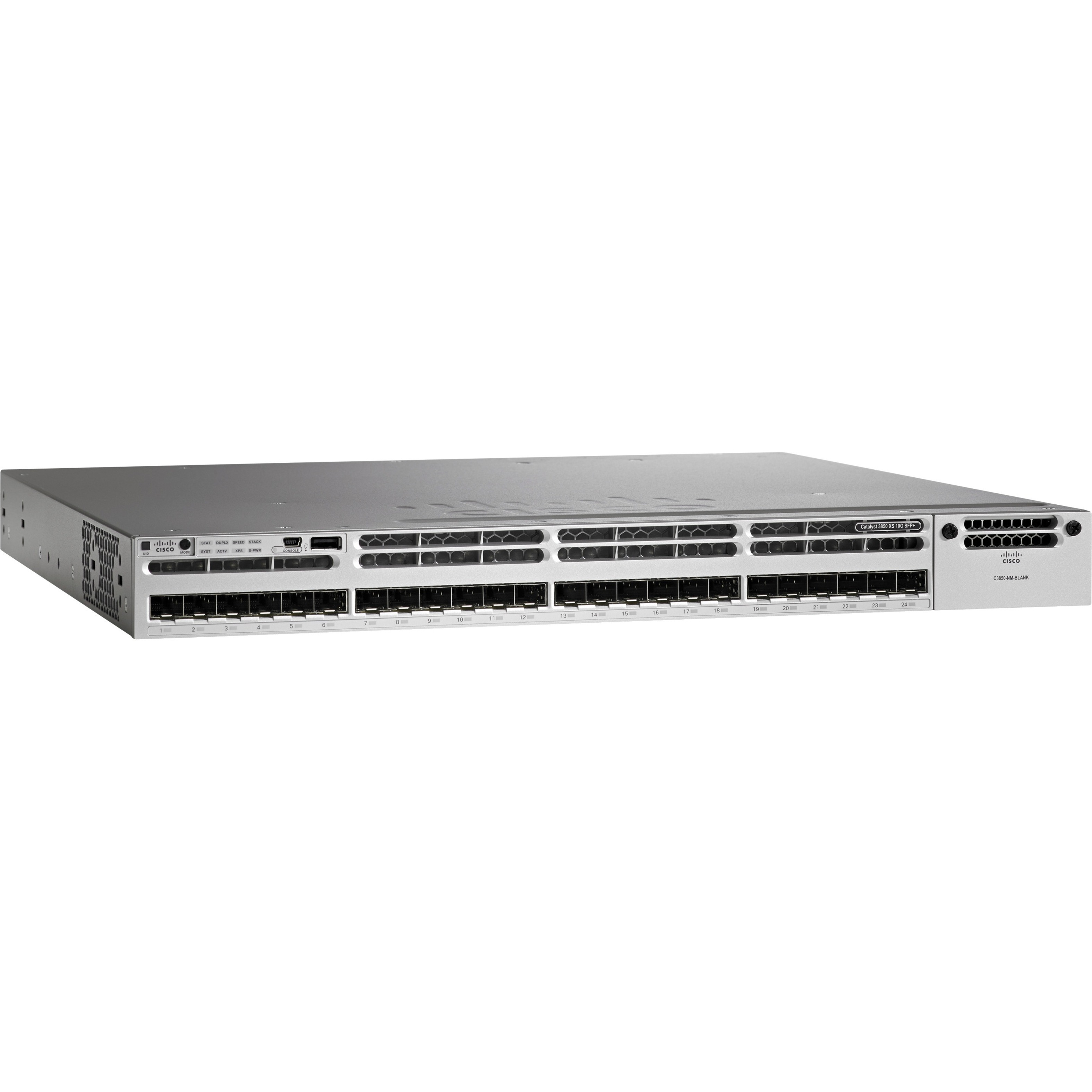 Cisco Catalyst WS-C3850-24XS Layer 3 Switch - Manageable - 10 Gigabit Ethernet - 10GBase-X - Refurbished - 3 Layer Supported - Optical Fiber - 1U - Rack-mountable