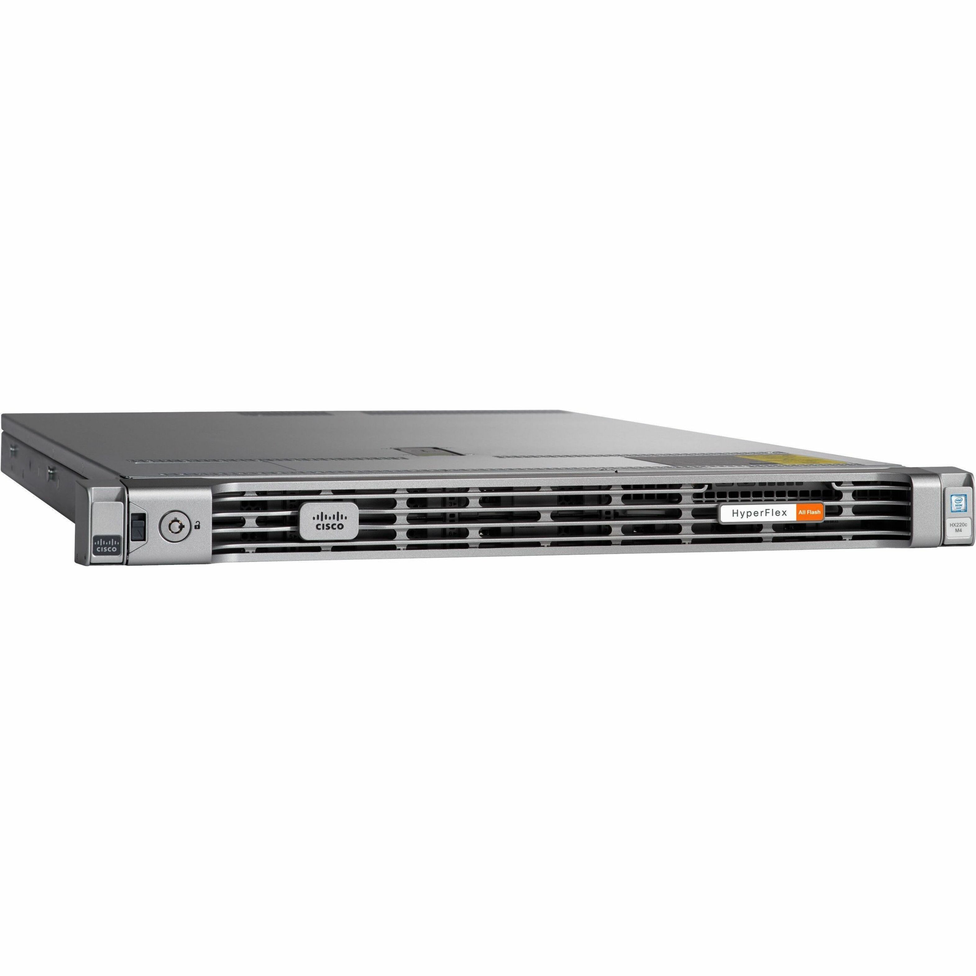 Cisco HyperFlex HX220c M4 1U Rack Server - 2 x Intel Xeon E5-2630 v4 2.20 GHz - 256 GB RAM - 12Gb/s SAS Controller - Intel C610 Chip - 2 Processor Support - 1.50 TB RAM Support - DDR4 SDRAM - Matrox U