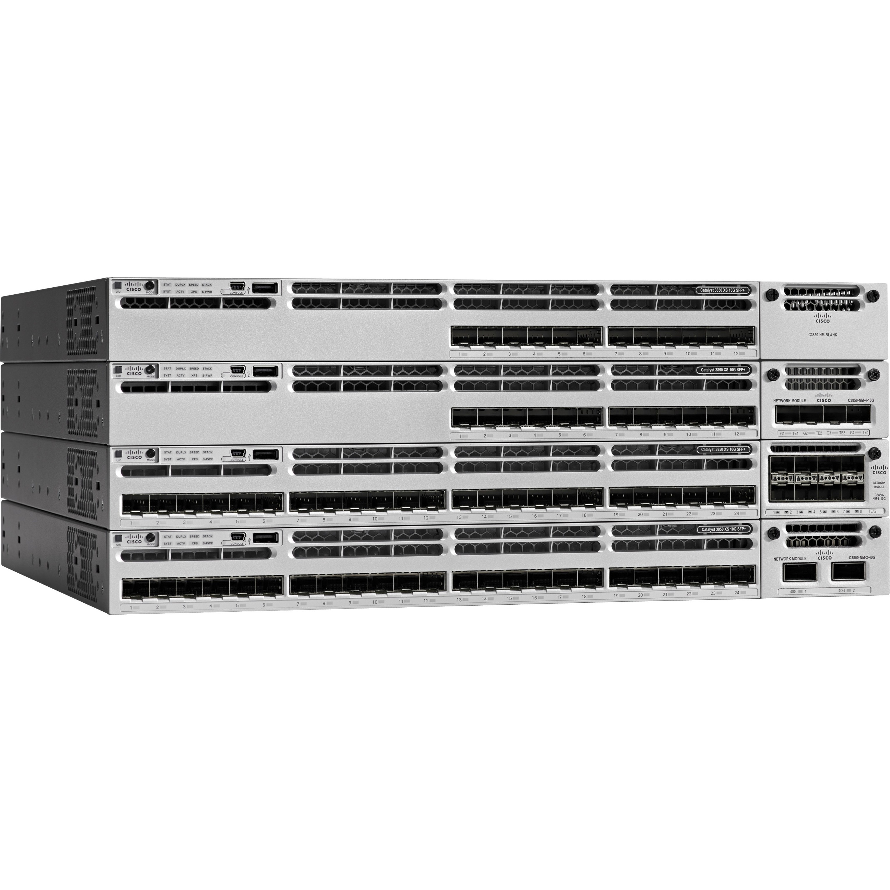 Cisco Catalyst WS-C3850-24XS Layer 3 Switch - Manageable - 10 Gigabit Ethernet - 10GBase-X - Refurbished - 3 Layer Supported - Optical Fiber - 1U - Rack-mountable - Lifetime Limited Warranty