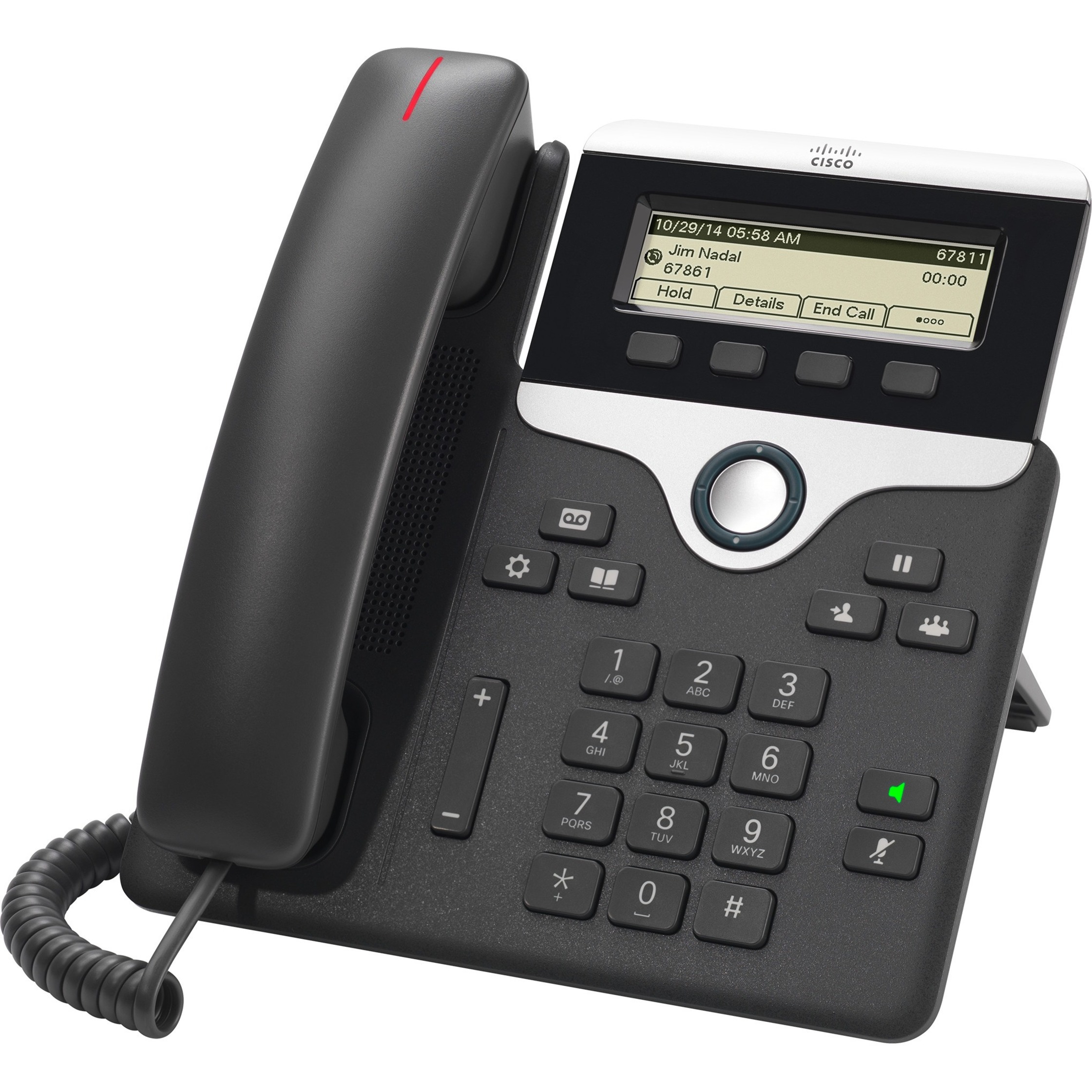 Cisco 7811 IP Phone - Wall Mountable - 1 x Total Line - VoIP - 2 x Network (RJ-45) - PoE Ports