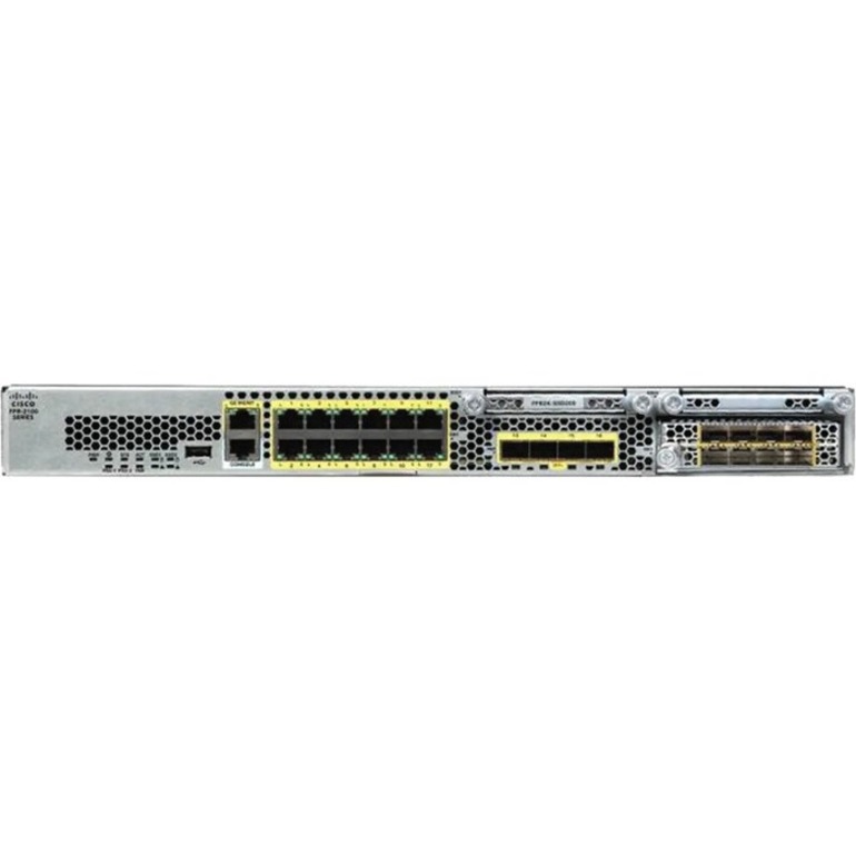 Cisco Firepower FPR-2140 Network Security/Firewall Appliance - 12 Port - 10GBase-X, 1000Base-T - 10 Gigabit Ethernet - 20 Gbit/s Firewall Throughput - 10000 VPN - 12 x RJ-45 - 4 Total Expansion Slots 