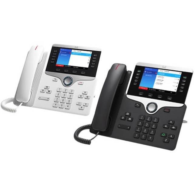 Cisco 8851 IP Phone - Refurbished - Wall Mountable - White - VoIP - Unified Communications Manager, Unified Communications Manager Express, User Connect License - 2 x Network (RJ-45) - PoE Ports