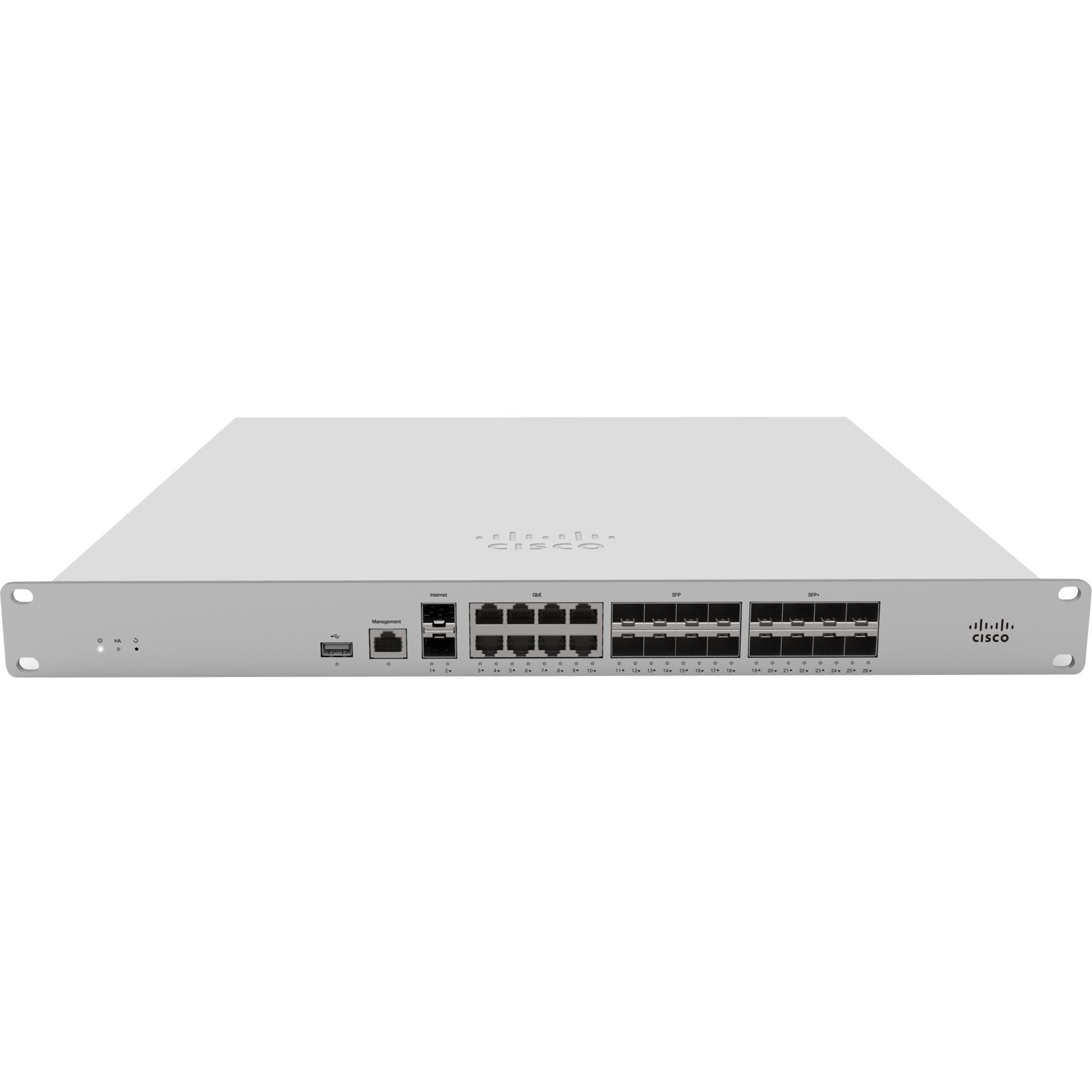 Meraki MX 450 Network Security/Firewall Appliance - 8 Port - 10/100/1000Base-T, 10GBase-X, 1000Base-X - Gigabit Ethernet - 8 x RJ-45 - 18 Total Expansion Slots - 1U - Rack-mountable