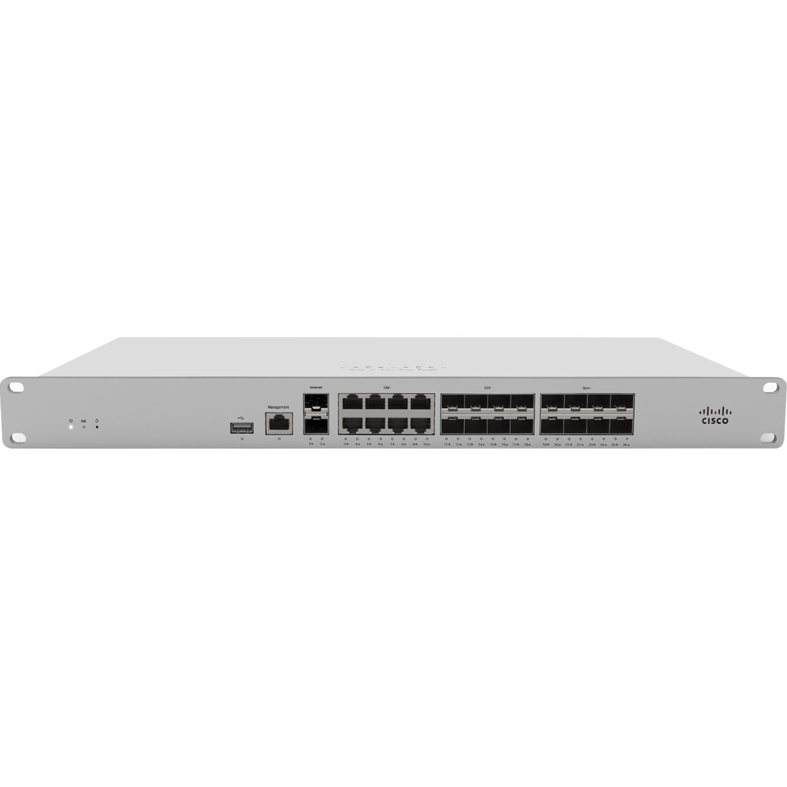 Cisco Meraki MX250 Network Security/Firewall Appliance - 8 Port - 10/100/1000Base-T - Gigabit Ethernet - 8 x RJ-45 - 16 Total Expansion Slots - 1U - Rack-mountable