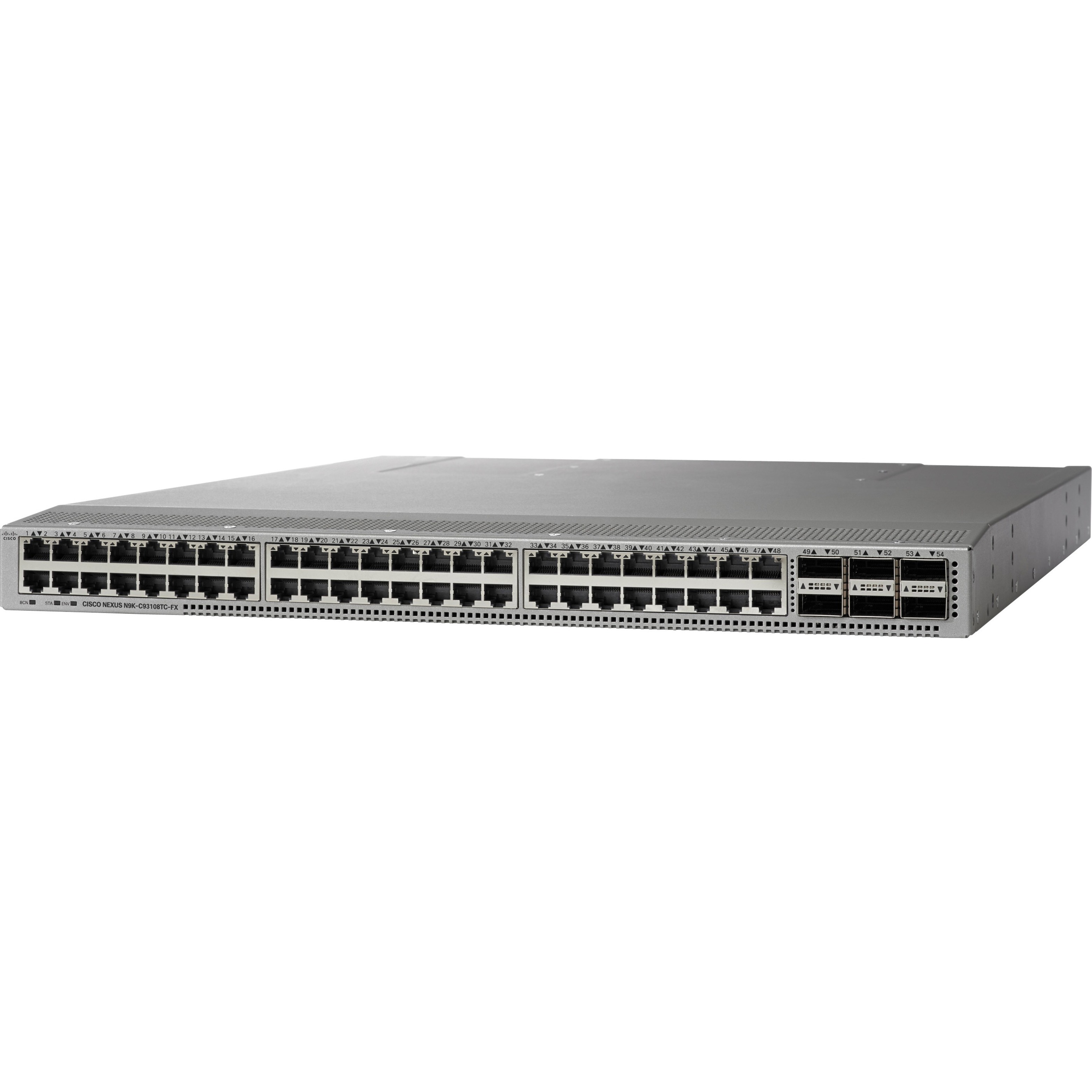 Cisco Nexus 93108TC-EX Switch - 48 Ports - Manageable - 100 Gigabit Ethernet, 10 Gigabit Ethernet - 10GBase-T, 100GBase-X - Refurbished - 3 Layer Supported - Modular - Optical Fiber, Twisted Pair - 1U