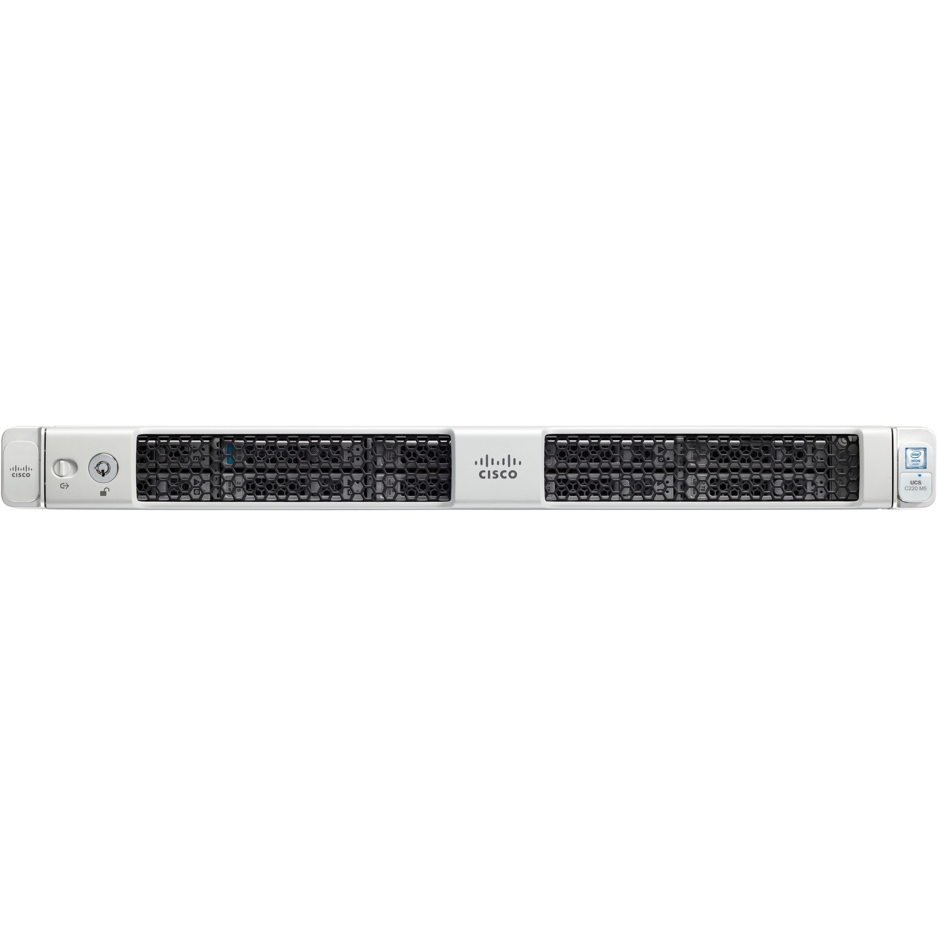 Cisco C220 M5 1U Rack Server - 2 Xeon Bronze 3106 1.70 GHz - 32 GB RAM - 12Gb/s SAS Controller - 2 Processor Support - 3 TB RAM Support - DDR4 SDRAM Up to 16 MB Graphic Card - 10 Gigabit Ethernet - 10