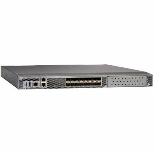 Cisco MDS 9132T 32G FC switch, w/ 8 active ports + 8x32G SW Optics, 2 Fans, 1 PSUs, Port Side Exhaust - 32 Ports - 32 Gbit/s - 32 Fiber Channel Ports - Gigabit Ethernet - 16 x Total Expansion Slots - 