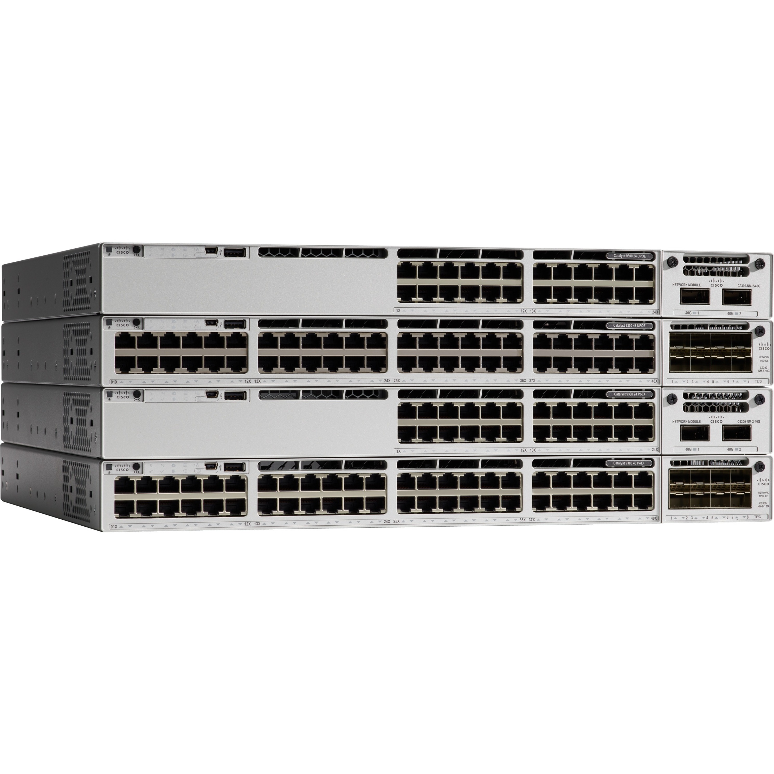 Cisco Catalyst C9300-48UXM-E Ethernet Switch - 48 Ports - Manageable - Gigabit Ethernet - 10/100/1000Base-T - 2 Layer Supported - 1100 W Power Consumption - Twisted Pair - Rack-mountable