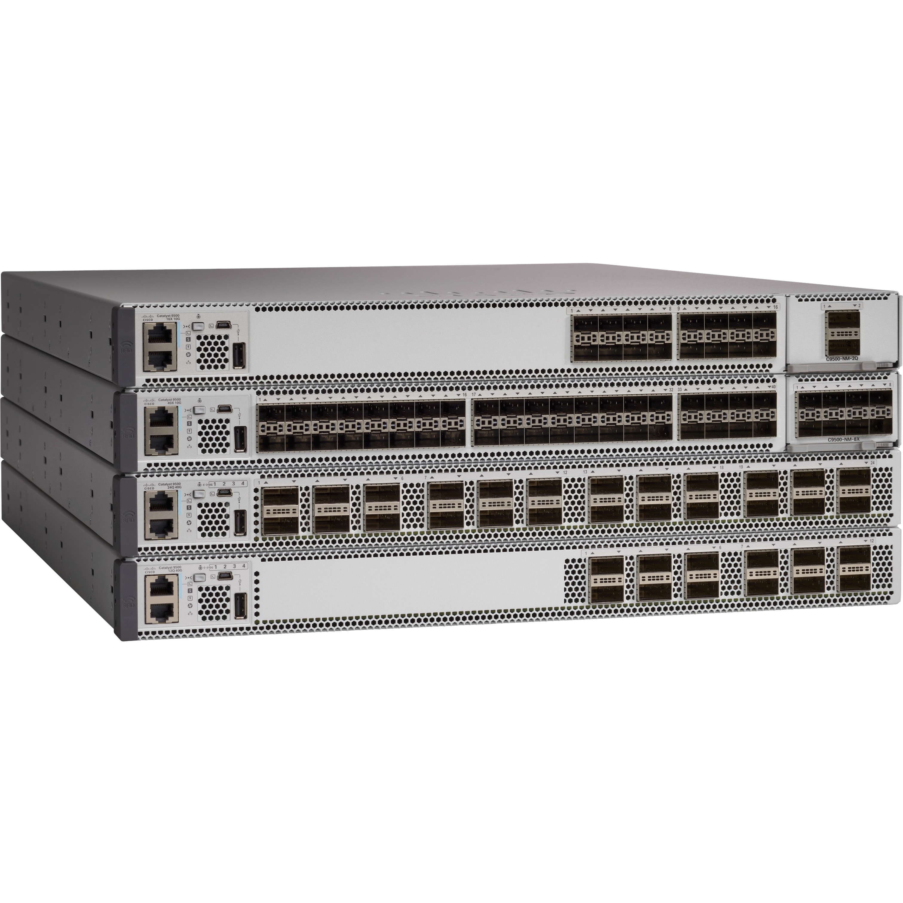 Cisco Catalyst C9500-40X Layer 3 Switch - Manageable - 40 Gigabit Ethernet - 40GBase-X - 3 Layer Supported - Modular - 950 W Power Consumption - Optical Fiber - 1U - Rack-mountable - Lifetime Limited 