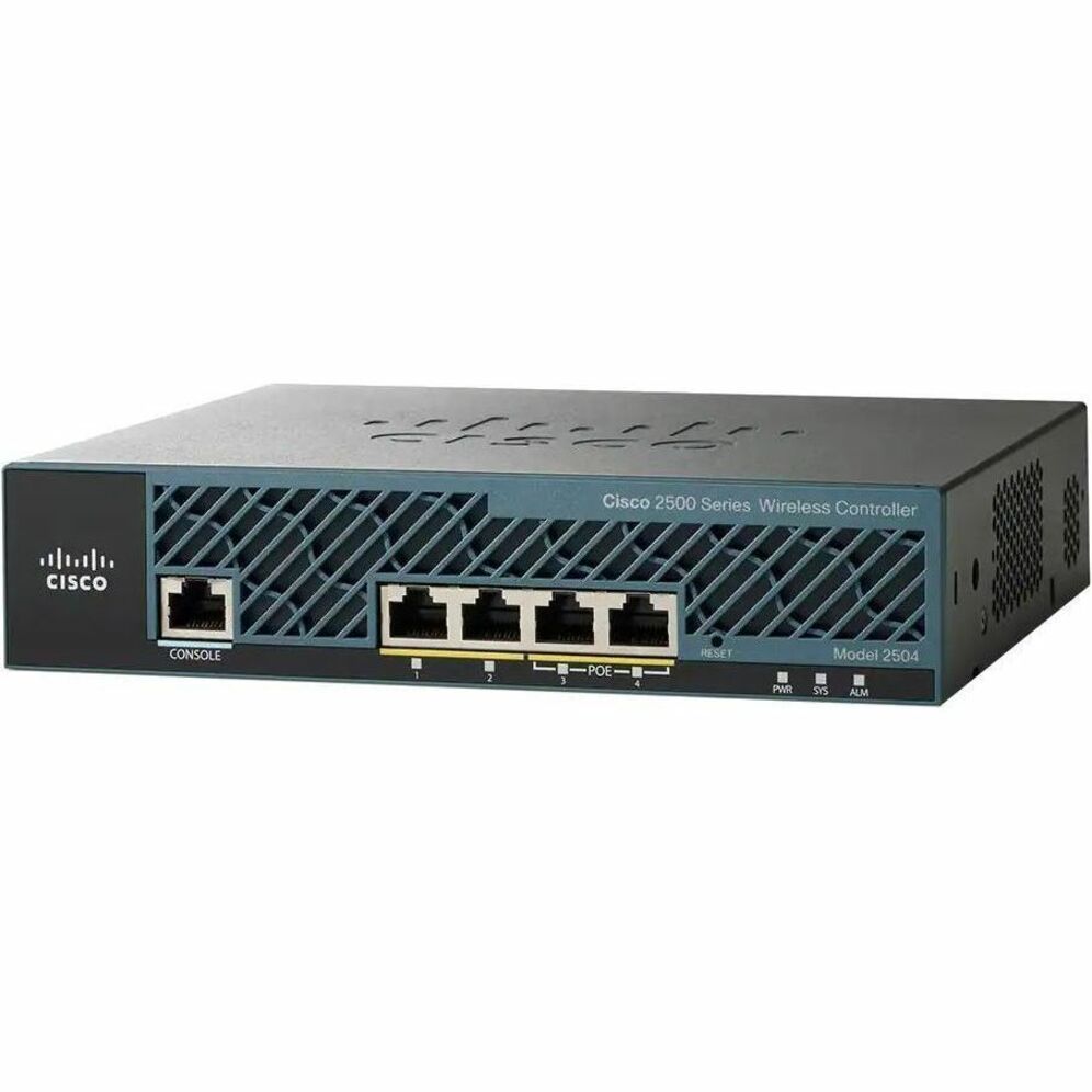 Cisco Aironet 2504 Wireless Access Point - 4 x Network (RJ-45) - Ethernet, Fast Ethernet, Gigabit Ethernet - PoE Ports - Rack-mountable, Desktop