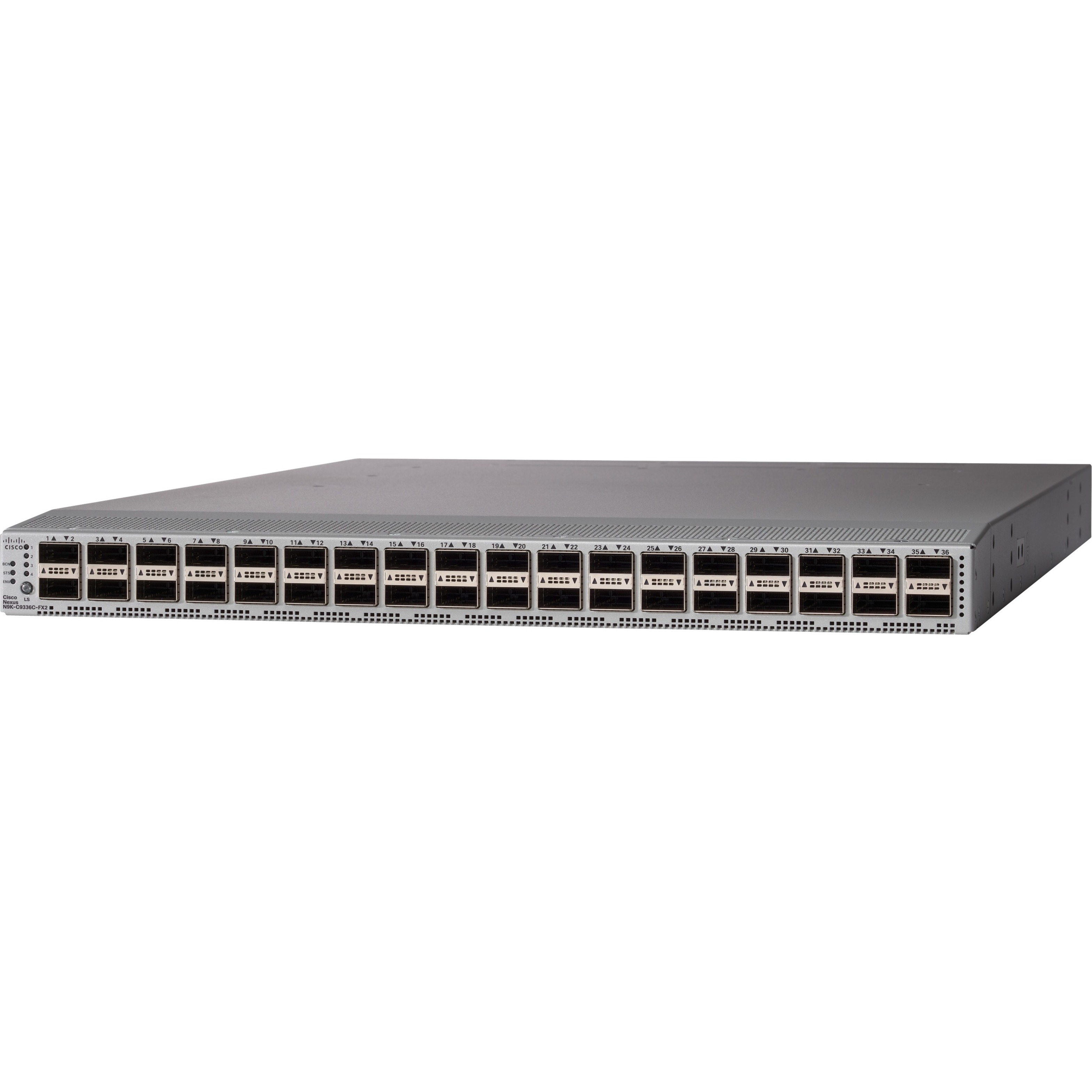 Cisco Nexus 9336C-FX2 Ethernet Switch - Manageable - 100 Gigabit Ethernet - 100GBase-X - 3 Layer Supported - Modular - 367 W Power Consumption - Optical Fiber - 1U - Rack-mountable