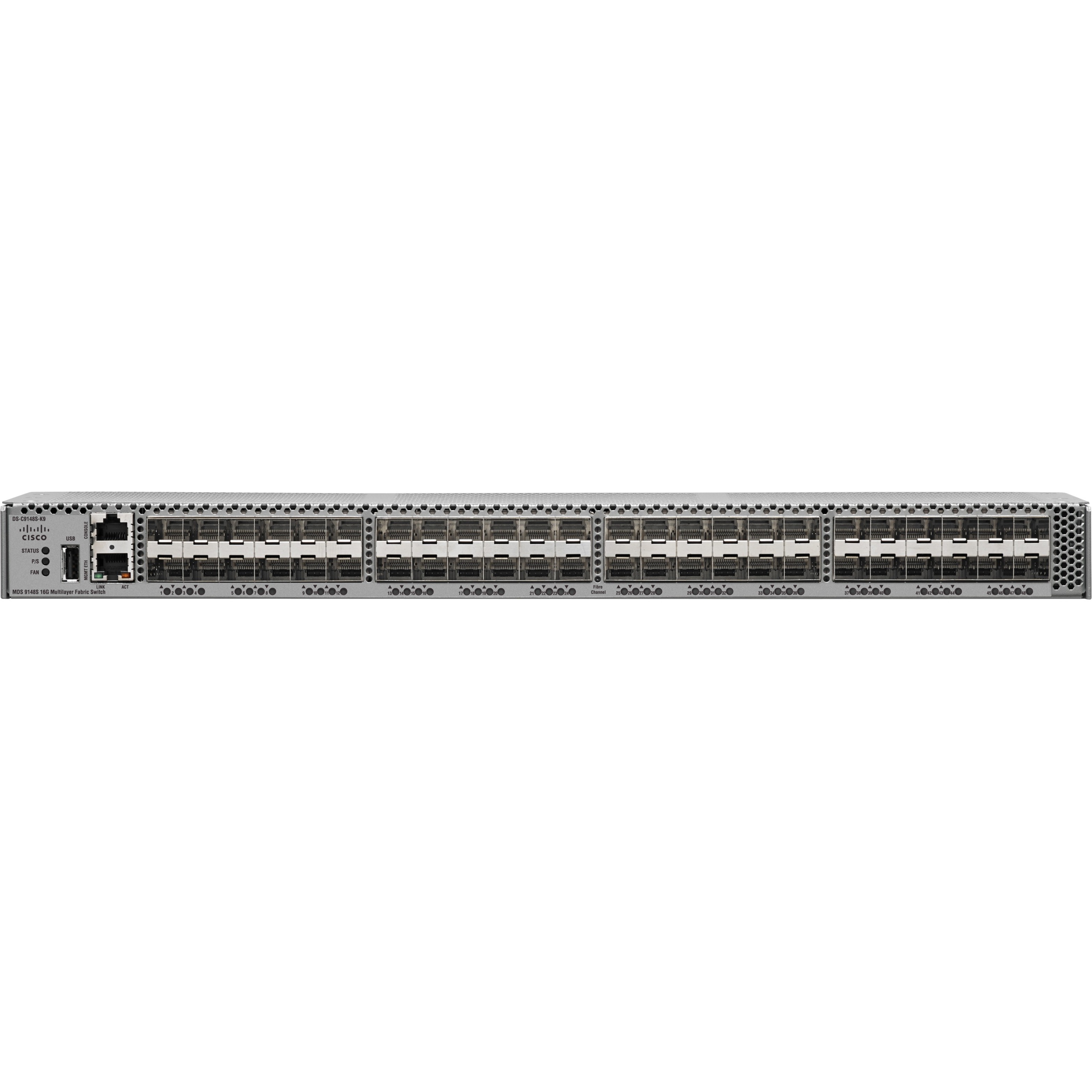 Cisco MDS 9148S 16G Multilayer Fabric Switch - 16 Gbit/s - 12 Fiber Channel Ports - Manageable - Rack-mountable - 1U - Refurbished