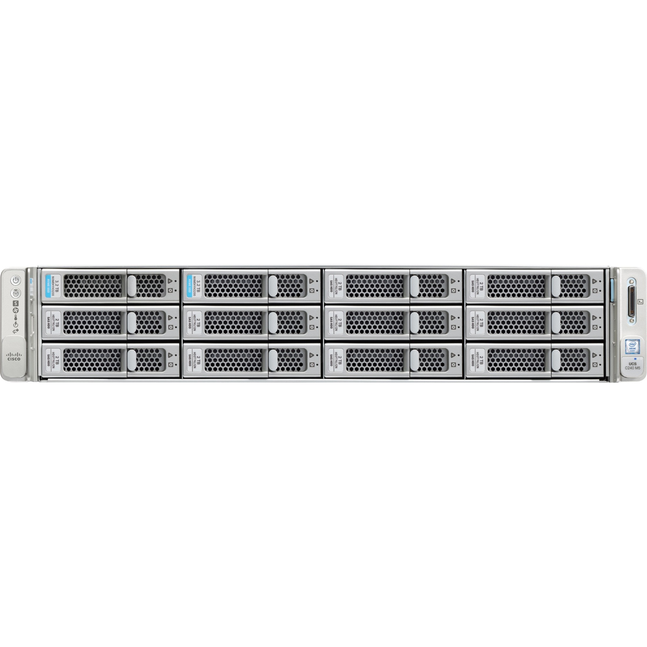 Cisco Barebone System - 2U Rack-mountable - 2 x Processor Support - Intel C620 Chip - 3 TB DDR4 SDRAM DDR4-2666/PC4-21300 Maximum RAM Support - 24 Total Memory Slots - 12Gb/s SAS RAID Supported Contro