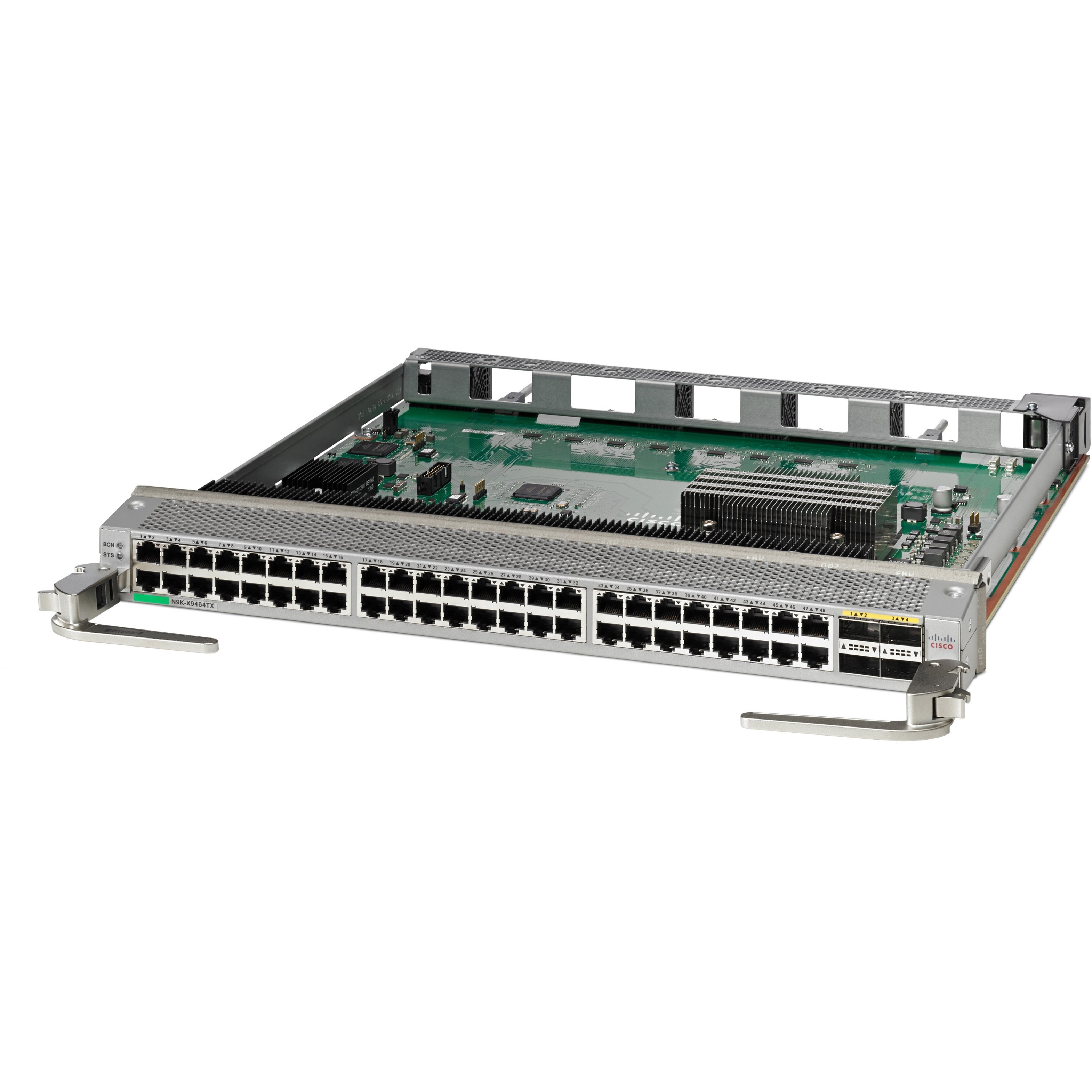 Cisco 48-Port 1/10GBASE-T and 4-Port 40 Gigabit Ethernet QSFP+ Line Card - For Optical Network, Data Networking - 48 x RJ-45 10GBase-T LAN - Optical Fiber, Twisted Pair10 Gigabit Ethernet, 40 Gigabit 