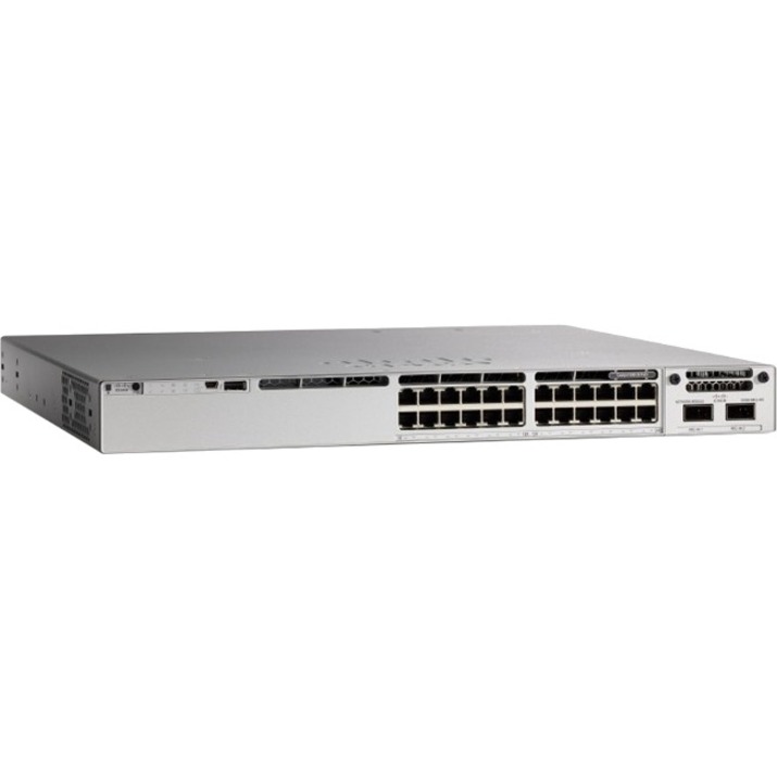 Cisco Catalyst 9300 24-port Data Only, Network Essentials - 24 Ports - Manageable - Gigabit Ethernet - 10/100/1000Base-T - 2 Layer Supported - 350 W Power Consumption - Twisted Pair - Rack-mountable -