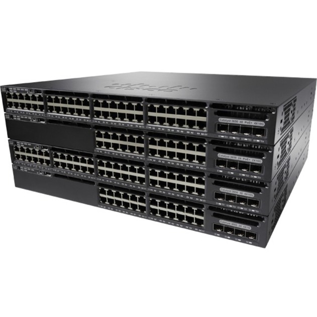 Cisco Catalyst 3650-8X24UQ-L Switch - 24 Ports - Manageable - 10 Gigabit Ethernet, Gigabit Ethernet - 10/100/1000Base-TX, 10GBase-T - Refurbished - 4 Layer Supported - Modular - 1100 W Power Consumpti