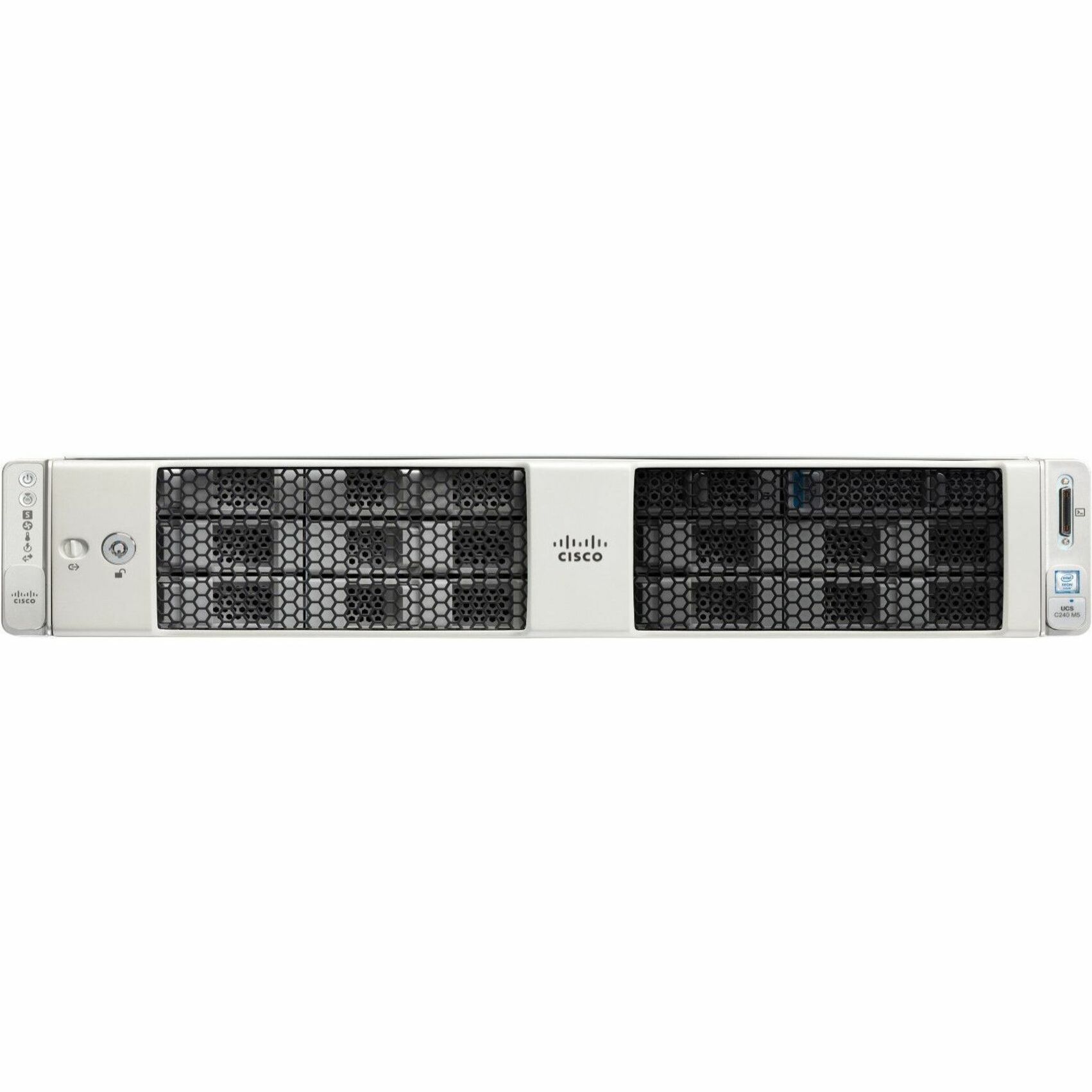 Cisco C240 M5 2U Rack-mountable Server - 2 Xeon Silver 4114 2.20 GHz - 96 GB RAM - Serial ATA, 12Gb/s SAS Controller - Intel C621 Chip - 2 Processor Support - DDR4 SDRAM - 0, 1, 5, 6, 10, 50, 60, JBOD