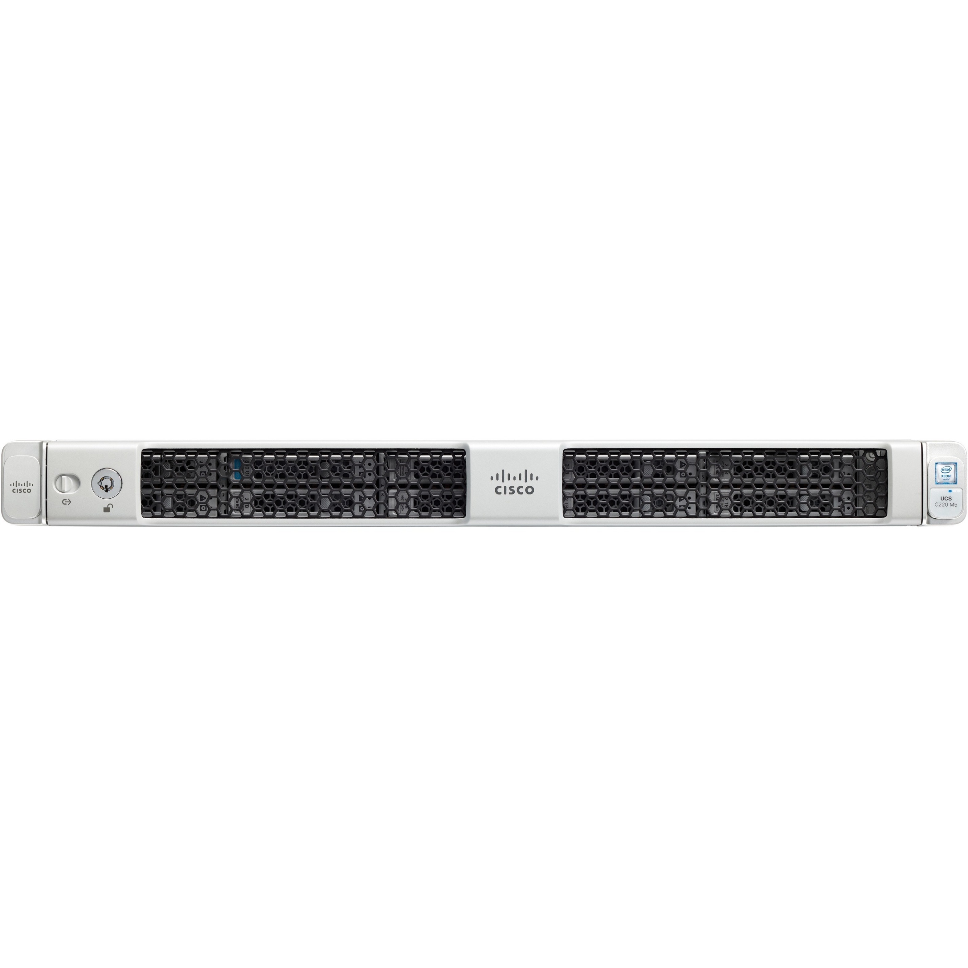 Cisco C220 M5 1U Rack Server - 2 Xeon Silver 4110 2.10 GHz - 32 GB RAM - 12Gb/s SAS Controller - 2 Processor Support - 3 TB RAM Support - DDR4 SDRAM Up to 8 MB Graphic Card - 10 Gigabit Ethernet - 10 