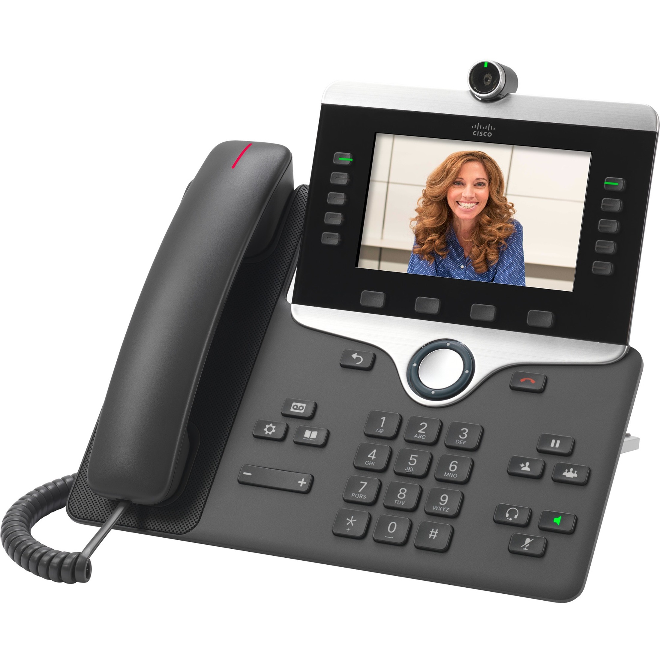 Cisco 8845 IP Phone - Corded/Cordless - Corded - Bluetooth - Built-in Camera - Wall Mountable, Desktop - Charcoal - 10 x Total Line - VoIP - 5" - 2 x Network (RJ-45) - PoE Ports