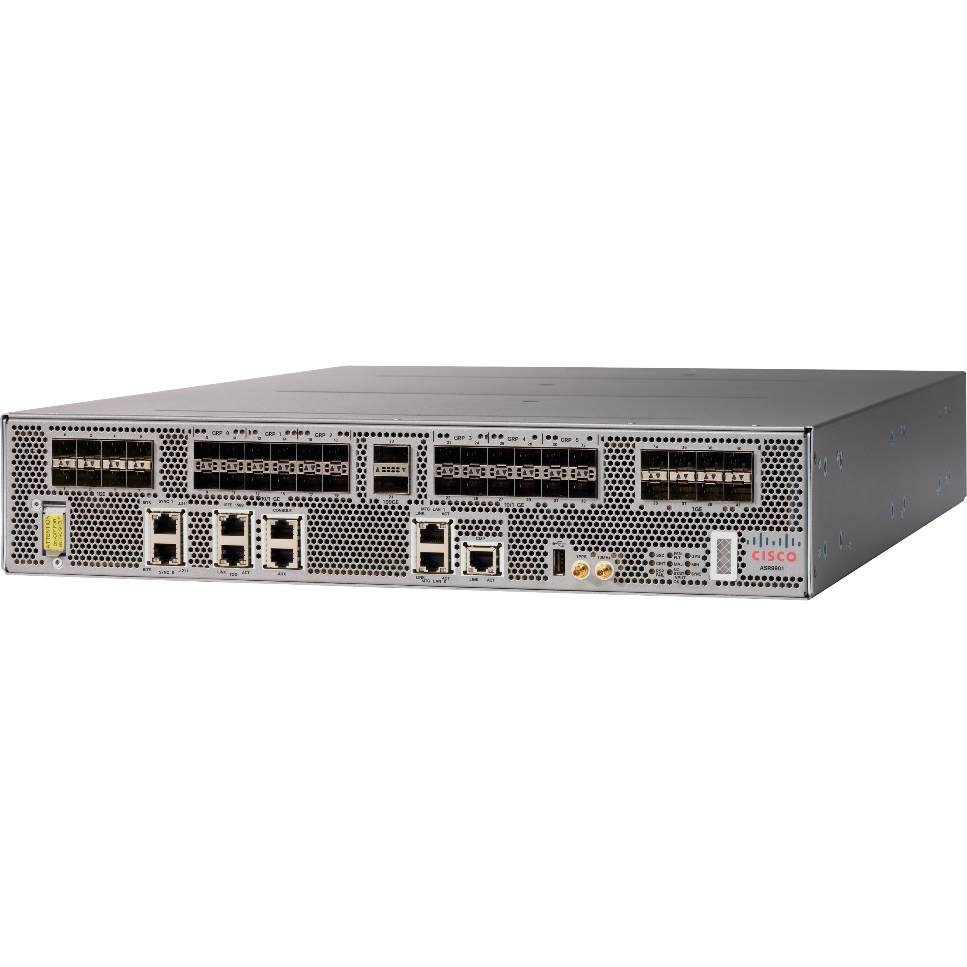 Cisco ASR 9901 256G Router - 42 Ports - Management Port - 42 - 100 Gigabit Ethernet - 2U - Rack-mountable