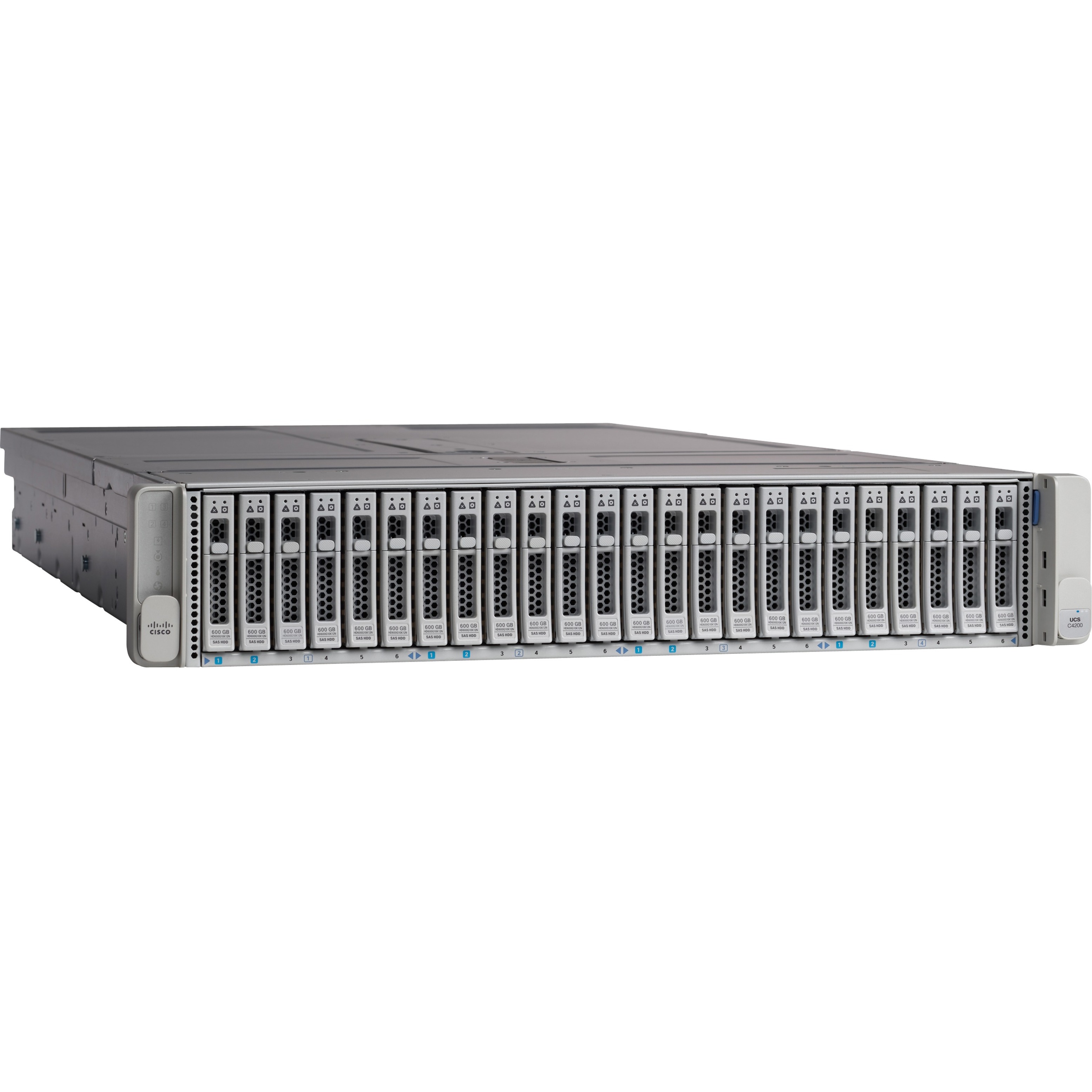 Cisco UCS C4200 Base Chassis FRU Spare - Rack-mountable - Gray - 2U - 24 x Bay - 0 - 24 x External 2.5" Bay - 4x Slot(s)
