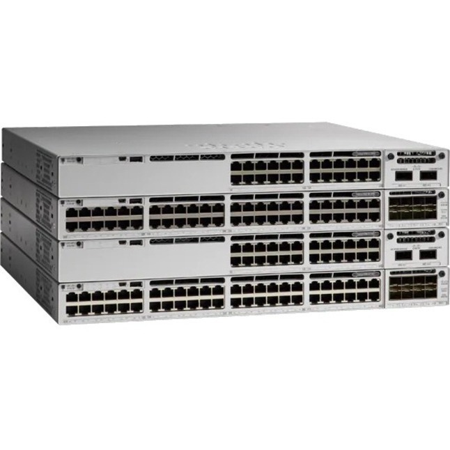 Cisco Catalyst 9300-48UN-E Switch - 48 Ports - Manageable - 5 Gigabit Ethernet - 5GBase-T - 3 Layer Supported - Modular - 1100 W Power Consumption - 645 W PoE Budget - Twisted Pair - PoE Ports - 1U - 