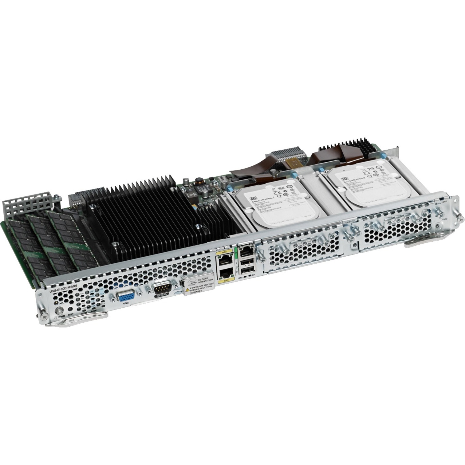 Cisco E160D M2 Blade Server - 1 Xeon - 8 GB RAM - Serial Attached SCSI (SAS) Controller - Refurbished - 2 Processor Support - 48 GB RAM Support - 0, 1, 5 RAID Levels - Fast Ethernet, Gigabit Ethernet 