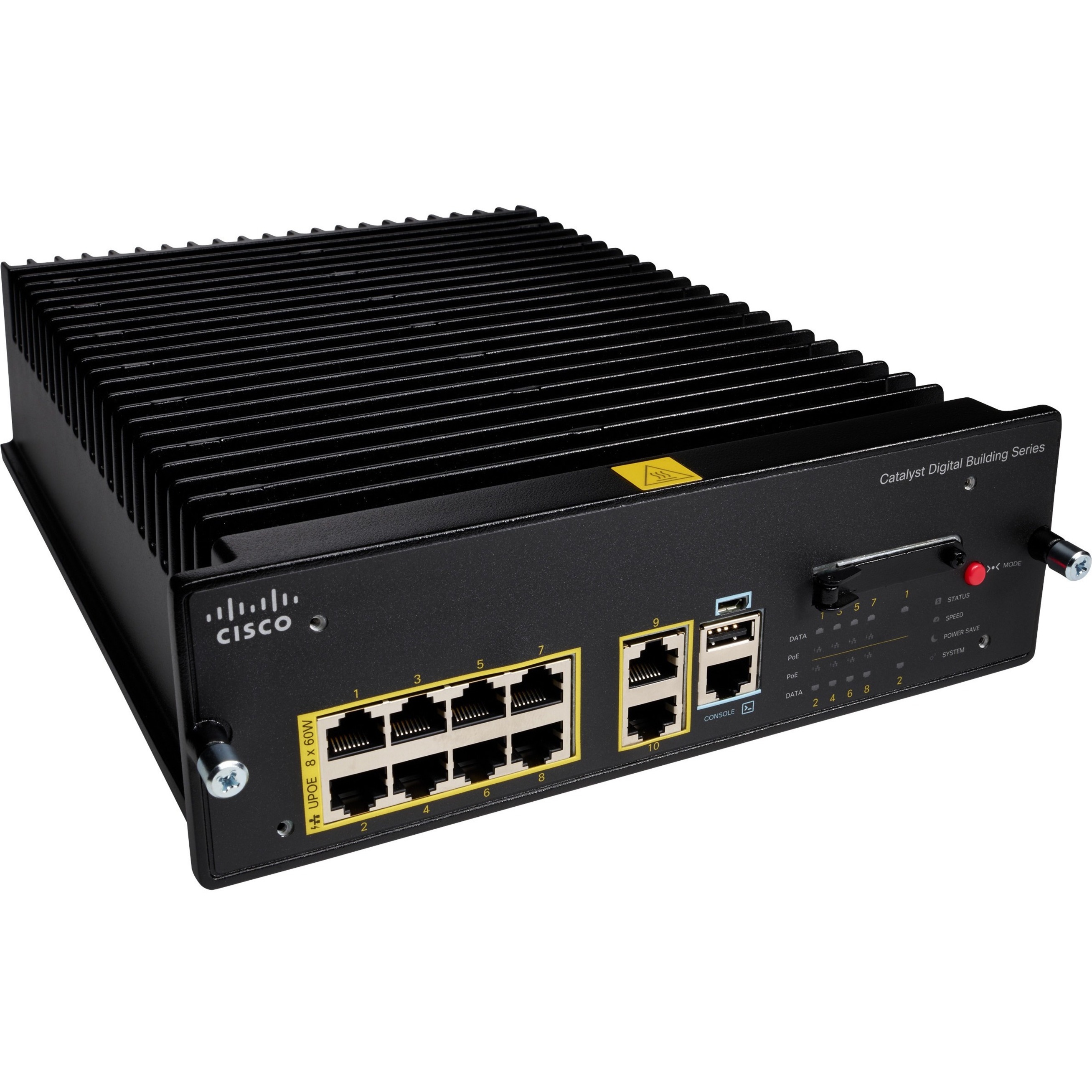 Cisco Catalyst CDB-8P Ethernet Switch - 8 Ports - Manageable - Fast Ethernet, Gigabit Ethernet - 10/100Base-T, 10/100/1000Base-T - Refurbished - 2 Layer Supported - 310 W Power Consumption - 240 W PoE