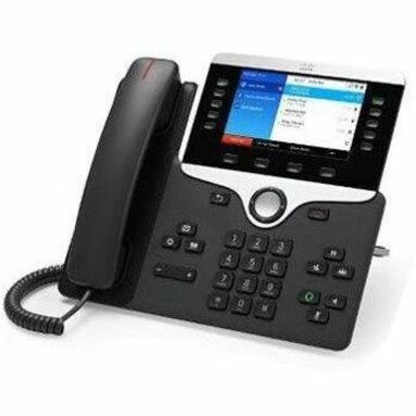 Cisco 8861 IP Phone - Refurbished - Corded - Corded - Bluetooth - Wall Mountable, Desktop - VoIP - Enhanced User Connect License, Unified Communications Manager Express - 2 x Network (RJ-45) - PoE Por