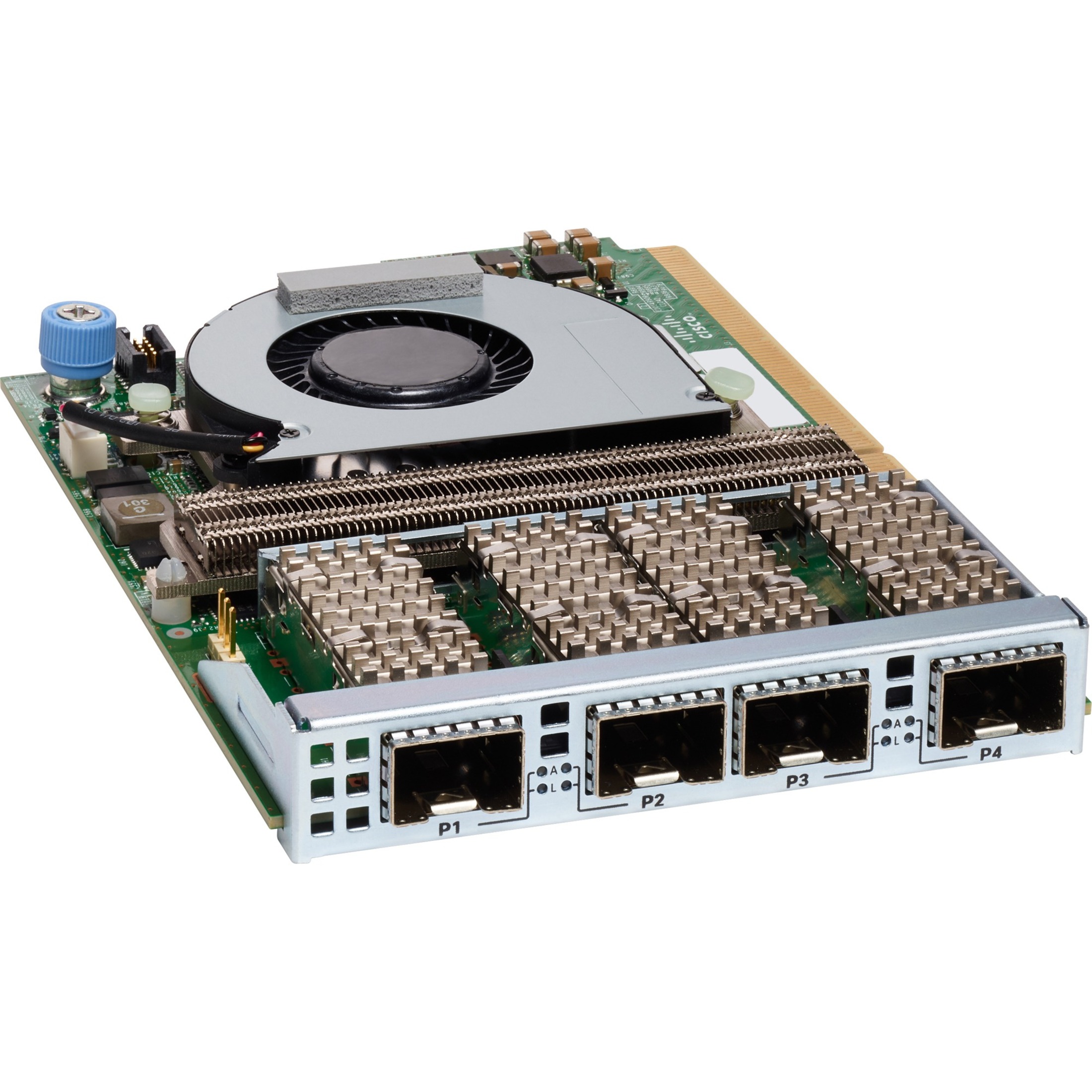 Cisco UCS VIC 1457 Quad Port 10/25G SFP28 CNA mLOM - PCI Express 3.0 x16 - 4 Port(s) - Optical Fiber - 10GBase-X, 25GBase-X - Plug-in Module