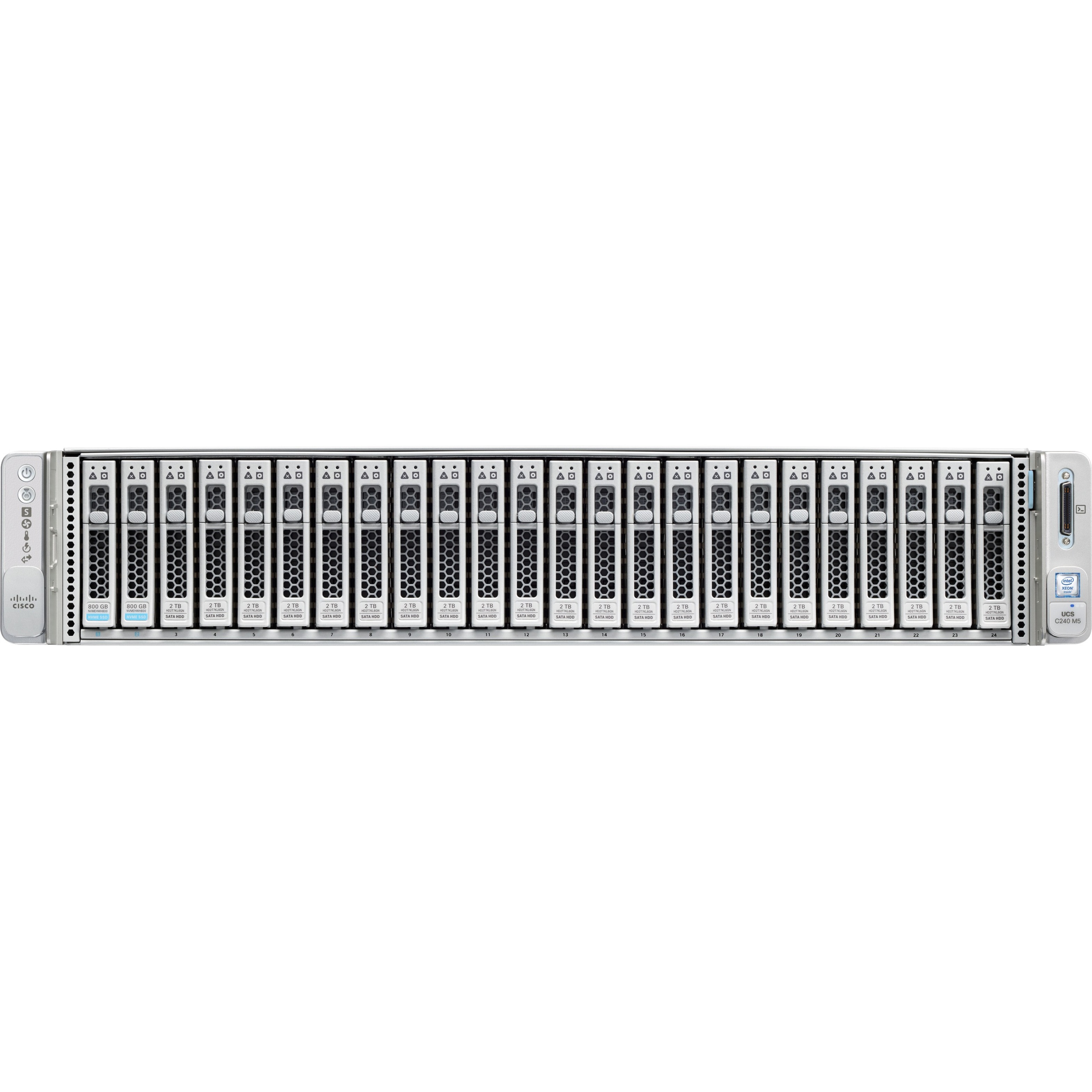 Cisco Barebone System - 2U Rack-mountable - 2 x Processor Support - Intel C620 Chip - 3 TB DDR4 SDRAM DDR4-2666/PC4-21300 Maximum RAM Support - 24 Total Memory Slots - 12Gb/s SAS RAID Supported Contro