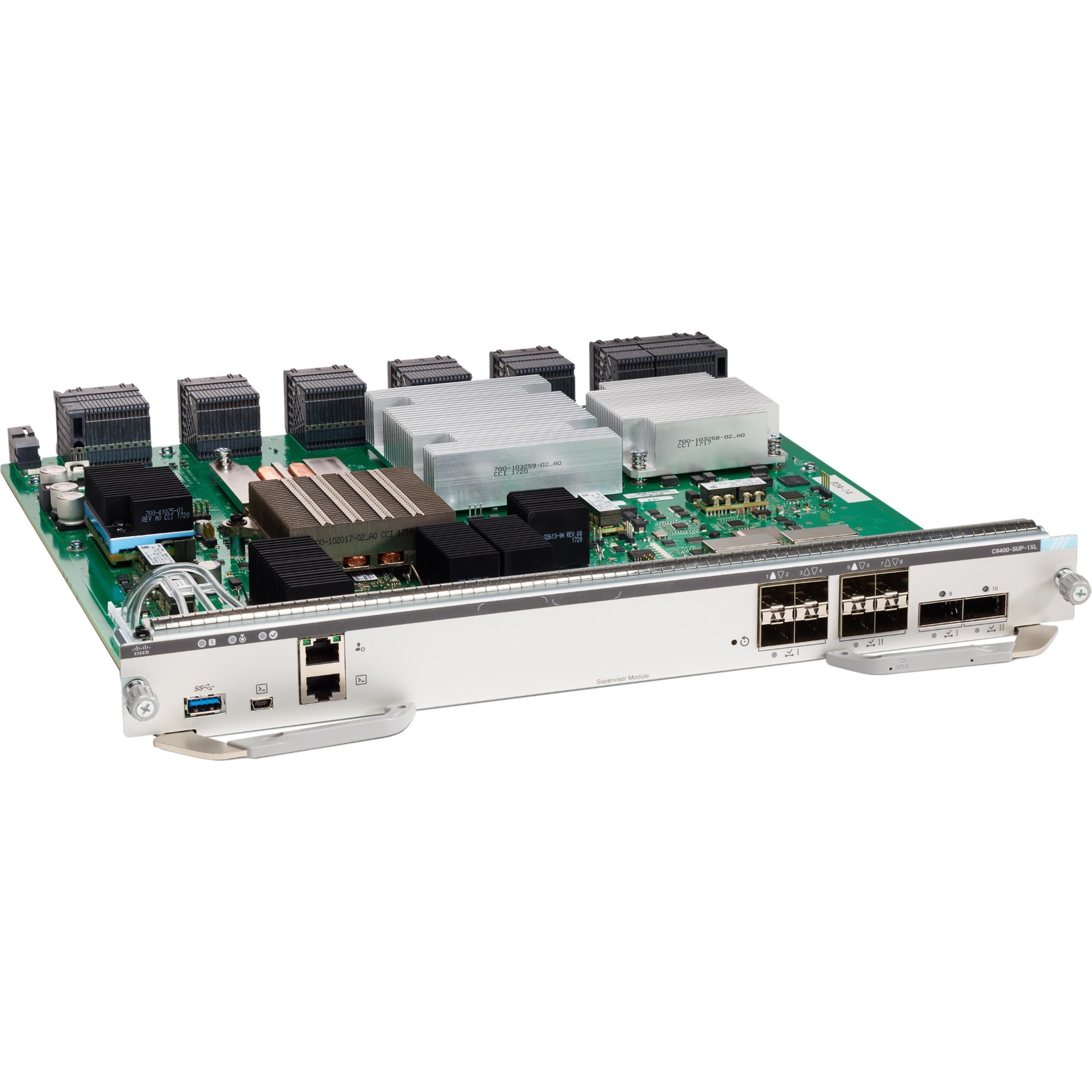 Cisco Catalyst 9400 Series Supervisor 1XL with 25G Module - For Data Networking - 1 x RJ-45 Console, 1 x RJ-45 Management, 1 x USB 3.0, 1 x Mini USB Management - Optical Fiber40 Gigabit Ethernet, 25 G