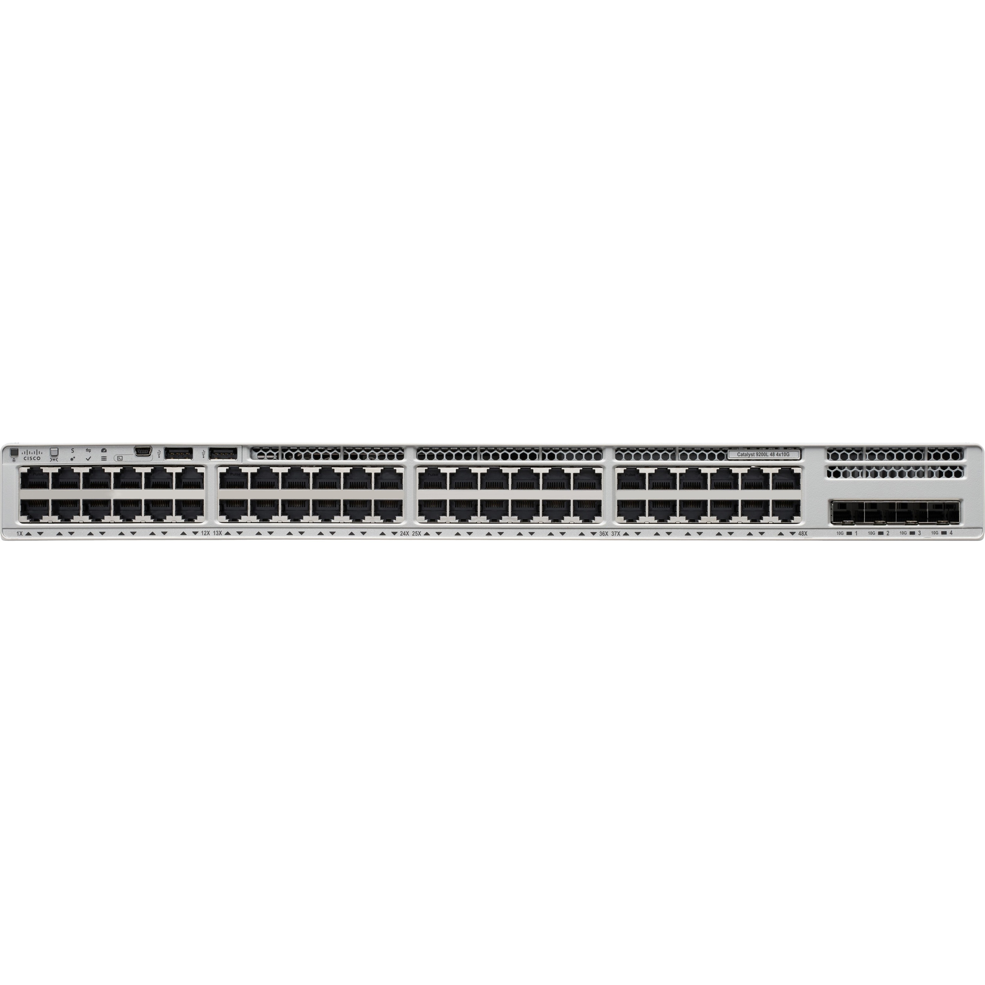 Cisco Catalyst 9200 C9200L-48T-4X Layer 3 Switch - 48 Ports - Manageable - Gigabit Ethernet, 10 Gigabit Ethernet - 10/100/1000Base-T, 10GBase-X - 3 Layer Supported - Modular - 125 W Power Consumption 