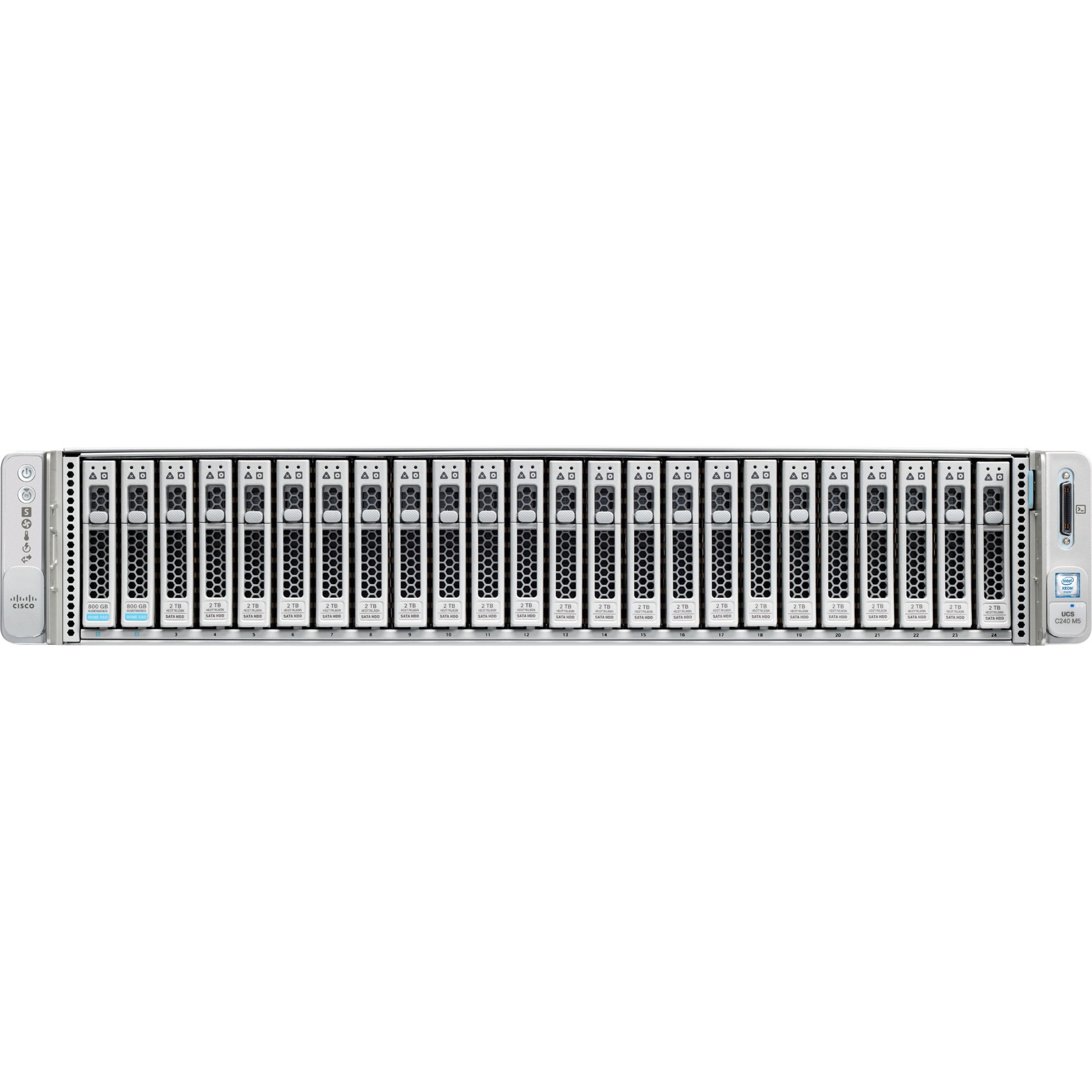 Cisco Barebone System - 2U Rack-mountable - 2 x Processor Support - Intel C620 Chip - 3 TB DDR4 SDRAM DDR4-2666/PC4-21300 Maximum RAM Support - 24 Total Memory Slots - 12Gb/s SAS RAID Supported Contro