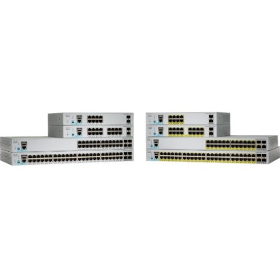 Cisco Catalyst WS-C2960L-48TQ-LL Ethernet Switch - 48 Ports - Manageable - Gigabit Ethernet - 10/100/1000Base-T, 10GBase-X - Refurbished - 4 Layer Supported - Modular - 90 mW Power Consumption - Twist