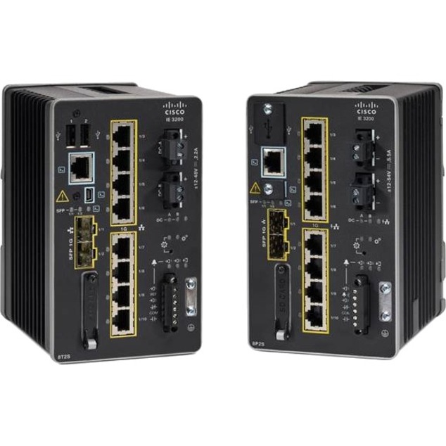 Cisco Catalyst IE-3200-8T2S Rugged Switch - 8 Ports - Manageable - 3 Layer Supported - Modular - 2 SFP Slots - Twisted Pair, Optical Fiber - DIN Rail Mountable