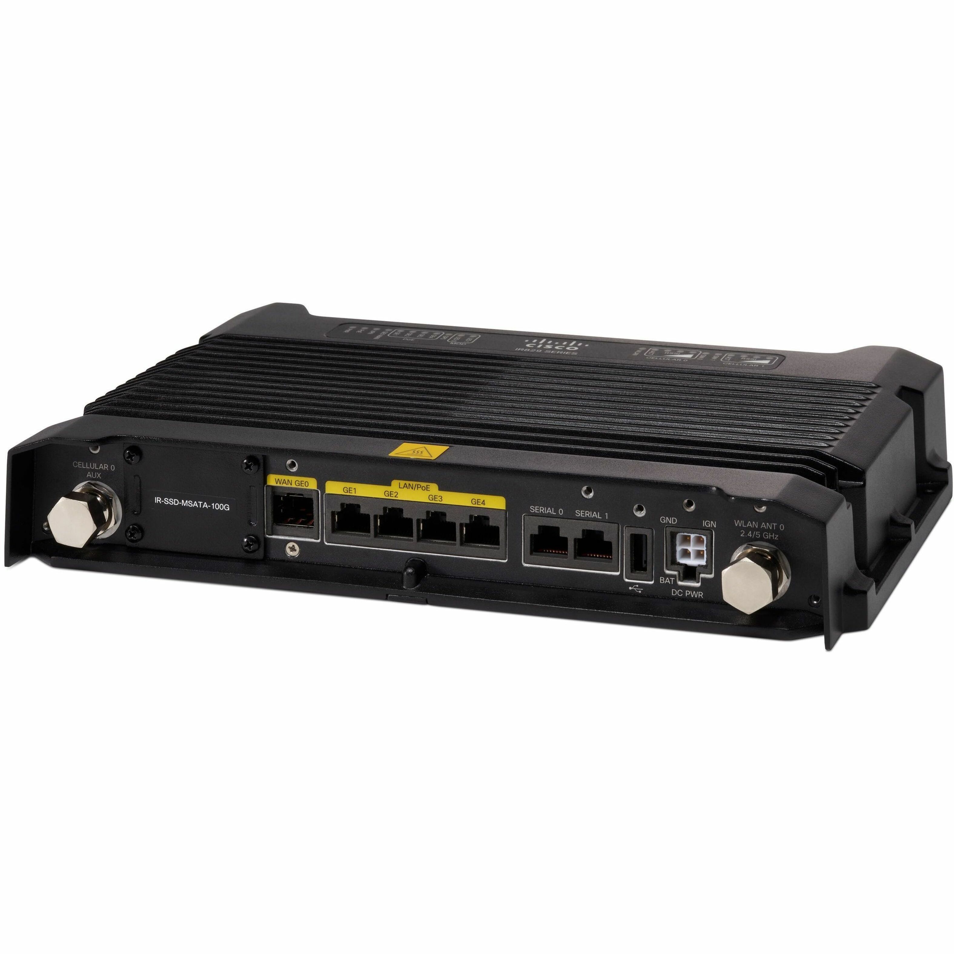Cisco IR829 Wi-Fi 4 IEEE 802.11n Cellular Wireless Integrated Services Router - Refurbished - 4G - WCDMA 850, WCDMA 900, WCDMA 1700, WCDMA 1800, WCDMA 1900, WCDMA 2100, LTE 700, LTE 800, LTE 850, LTE 