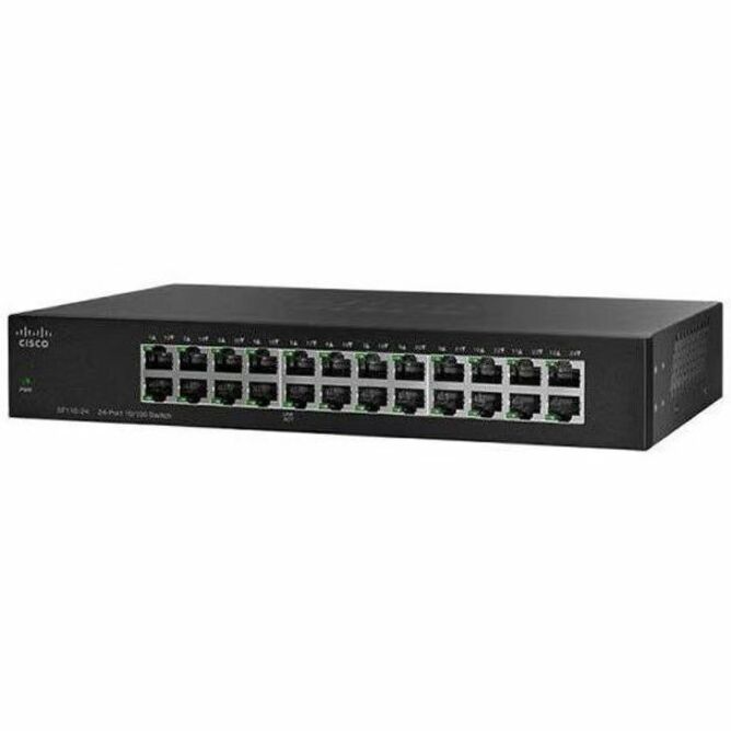 Cisco SG110-24 Ethernet Switch - 24 Ports - Gigabit Ethernet - 1000Base-X - Refurbished - 2 Layer Supported - Wall Mountable, Rack-mountable