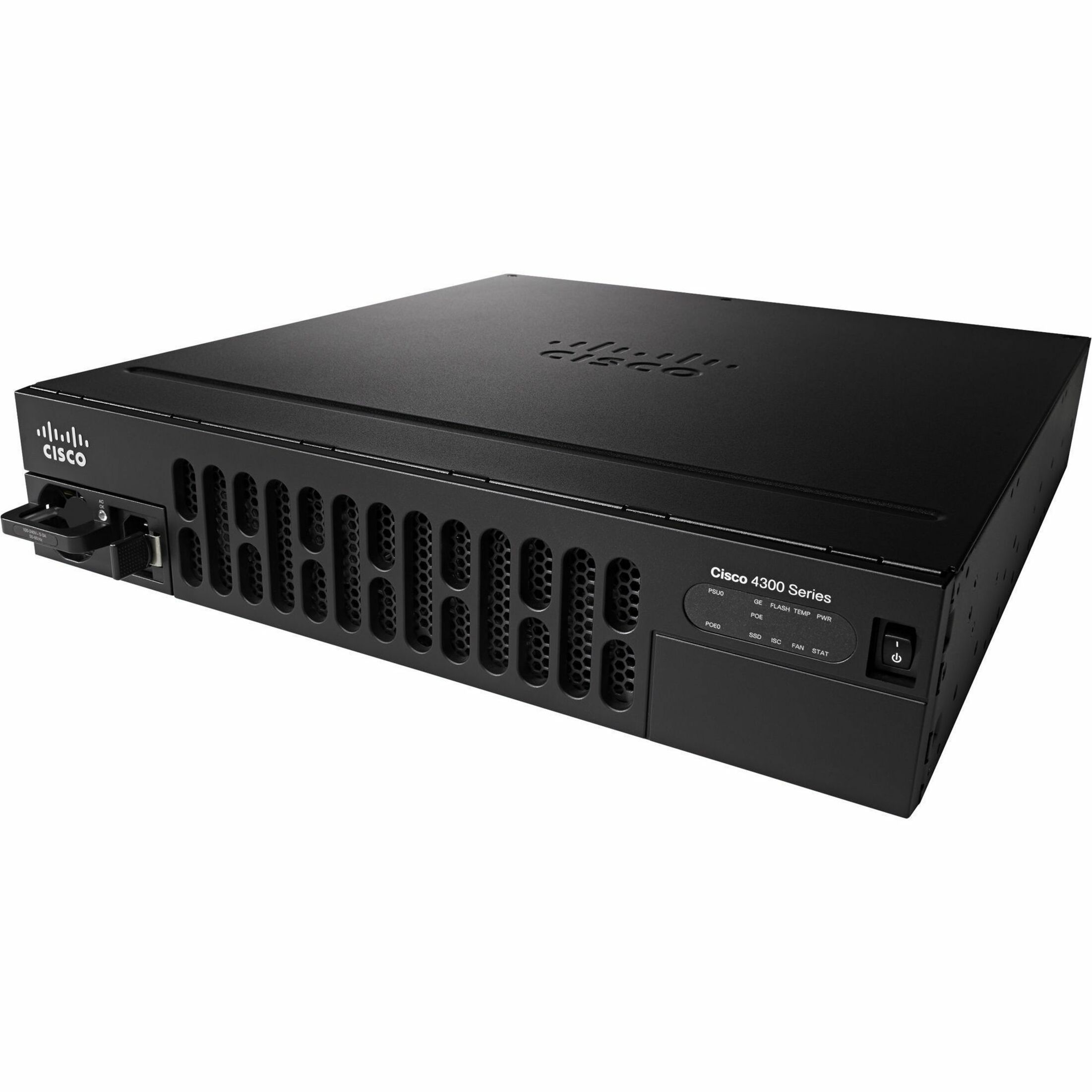 Cisco 4351 Router - 3 Ports - 3 RJ-45 Port(s) - 3 WAN Port(s) - PoE Ports - Management Port - 10 Network Interface Module (NIM) Slots, SFP (mini-GBIC) Slots, Integrated Services Card (ISC) Slots, Serv