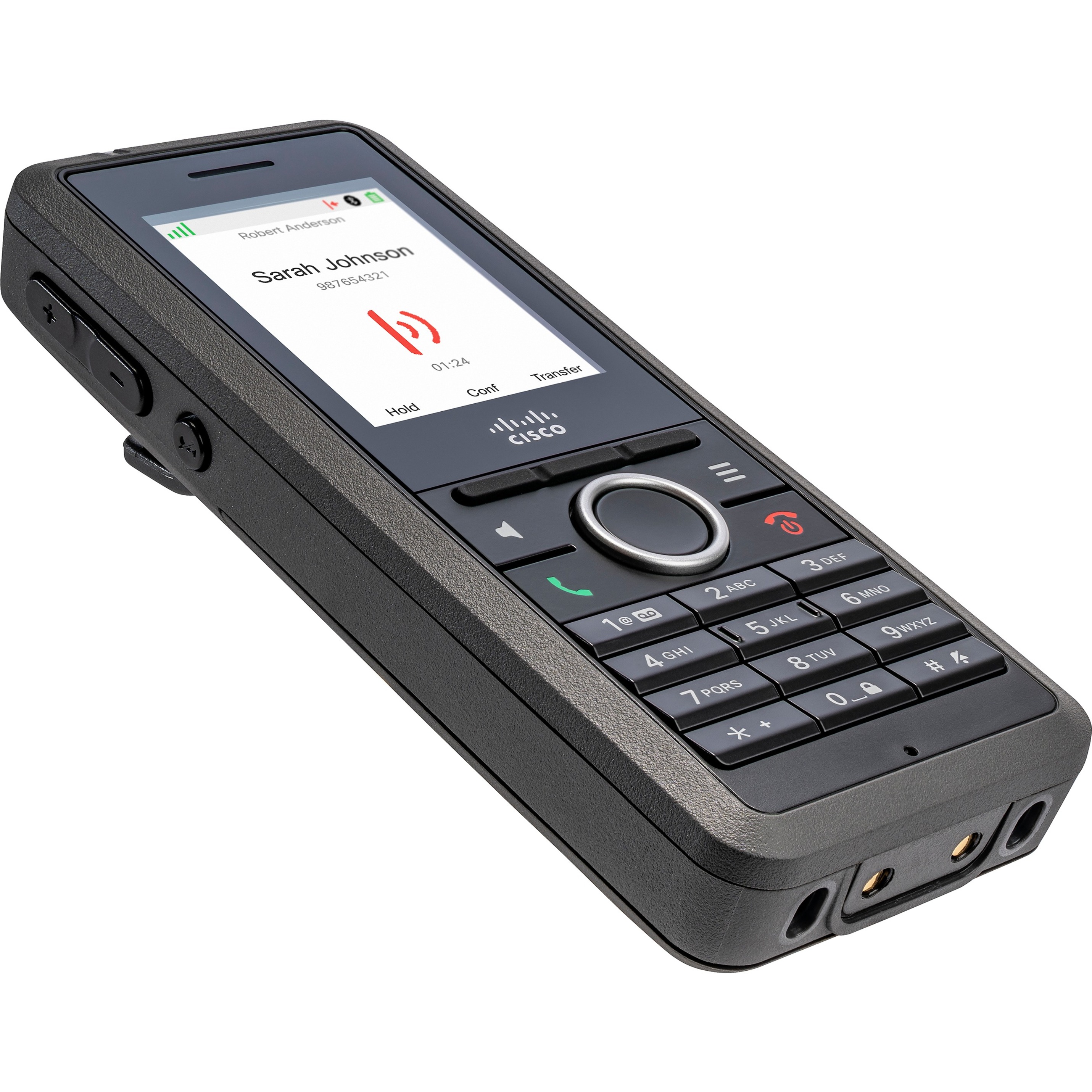 Cisco 6825 IP Phone - Cordless - Corded/Cordless - DECT, Bluetooth - 3 Multiple Conferencing - Wall Mountable, Tabletop - 2 x Total Line - VoIP - 2" TFT LCD
