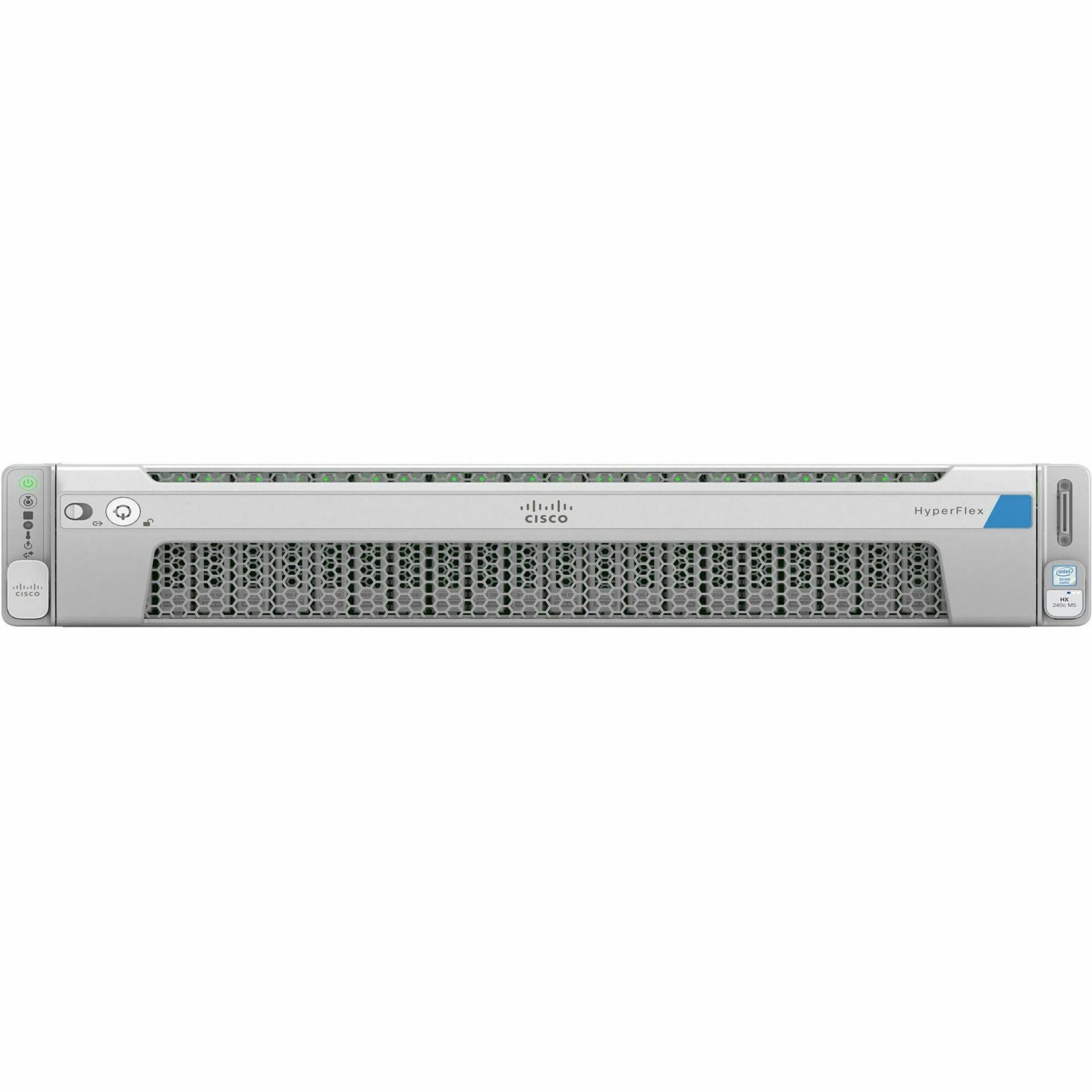 Cisco HyperFlex HX240c M5 2U Rack Server - 2 Xeon Silver 4110 2.10 GHz - 256 GB RAM - 12Gb/s SAS, Serial ATA Controller - Intel C621 Chip - 2 Processor Support - 3 TB RAM Support - DDR4 SDRAM Up to 16