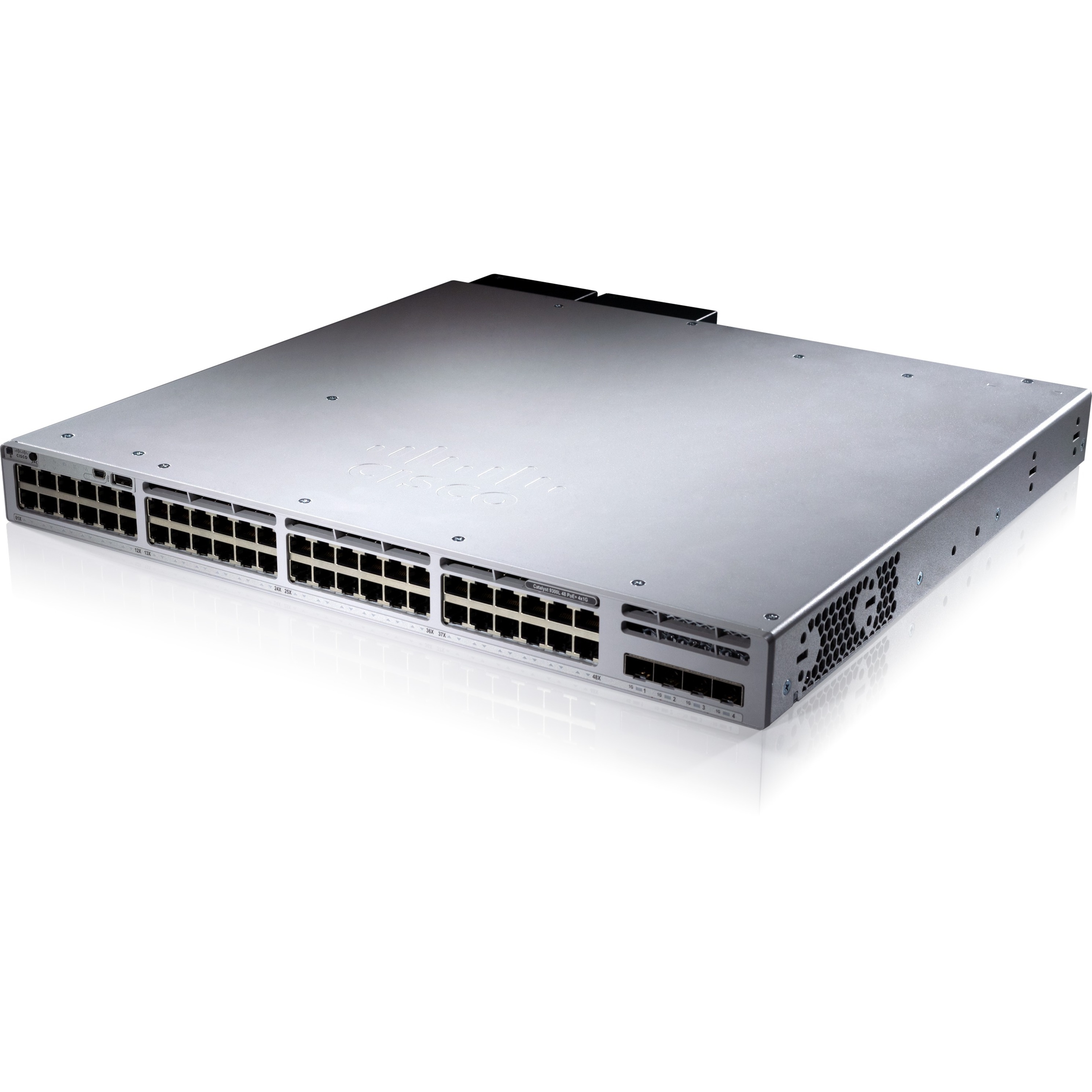 Cisco Catalyst 9300L-48P-4X-A Switch - 48 Ports - Manageable - 10 Gigabit Ethernet - 10GBase-X - 3 Layer Supported - Modular - 4 SFP Slots - 715 W Power Consumption - Optical Fiber - Rack-mountable - 