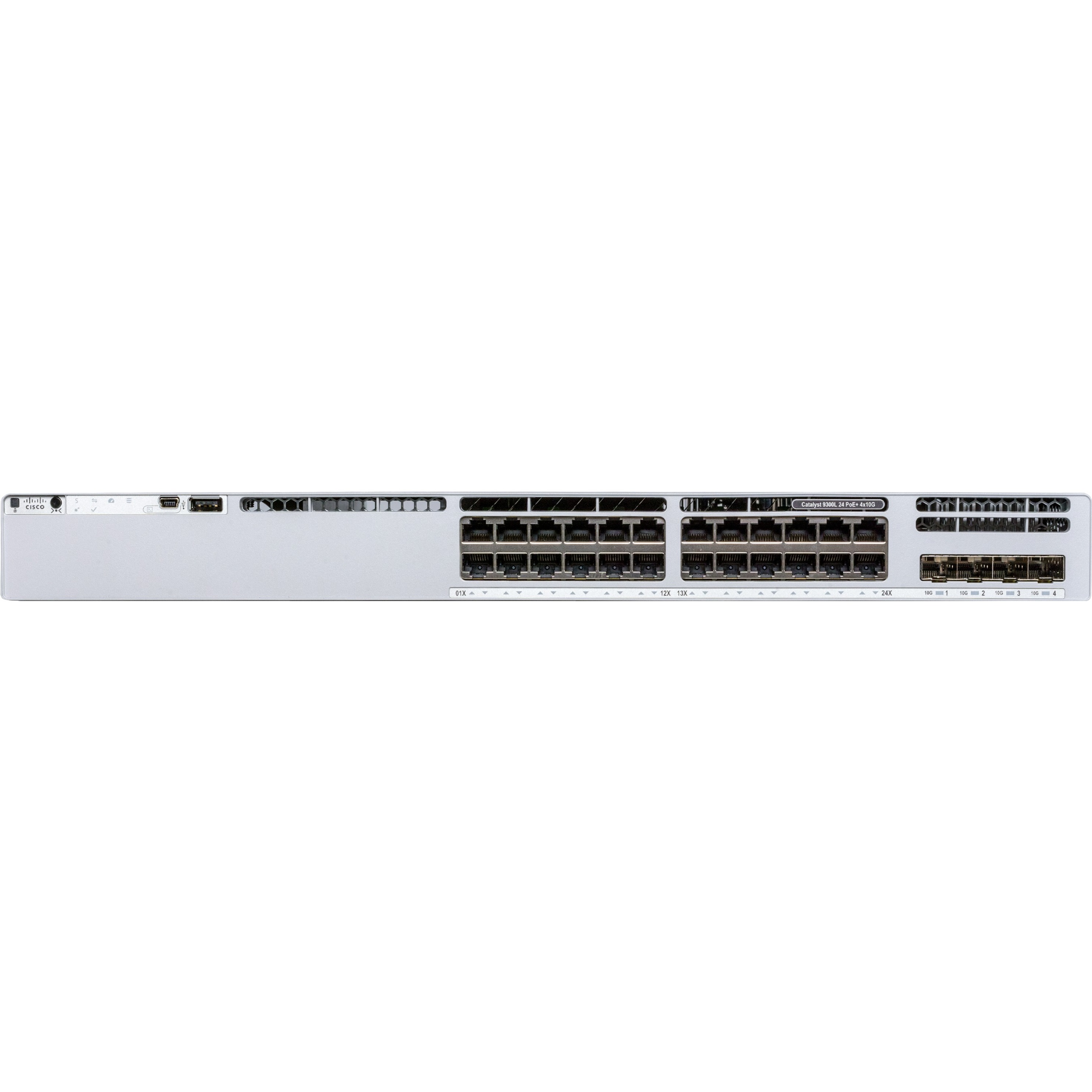 Cisco Catalyst 9300L-24P-4X-E Switch - 24 Ports - Manageable - 10 Gigabit Ethernet - 10GBase-X - 3 Layer Supported - Modular - 715 W Power Consumption - Twisted Pair, Optical Fiber - Rack-mountable - 