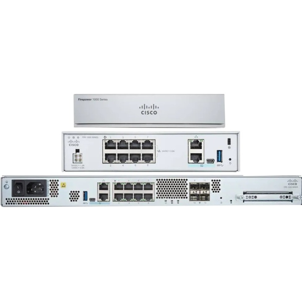 Cisco Firepower FPR-1120 Network Security/Firewall Appliance - 8 Port - 1000Base-T, 1000Base-X - Gigabit Ethernet - 2.30 Gbit/s Firewall Throughput - 150 VPN - 8 x RJ-45 - 4 Total Expansion Slots - 50