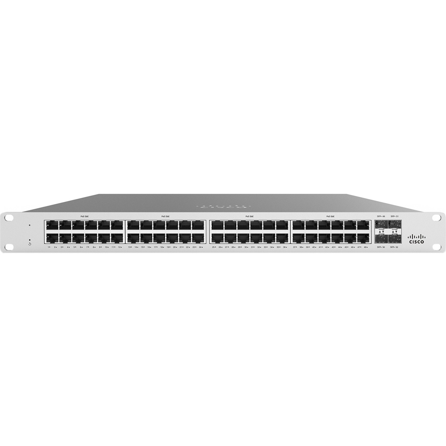 Meraki MS125-48FP-HW Ethernet Switch - 48 Ports - Manageable - 10 Gigabit Ethernet - 10GBase-X - 2 Layer Supported - Modular - 845.40 W Power Consumption - Twisted Pair, Optical Fiber - 1U - Rack-moun