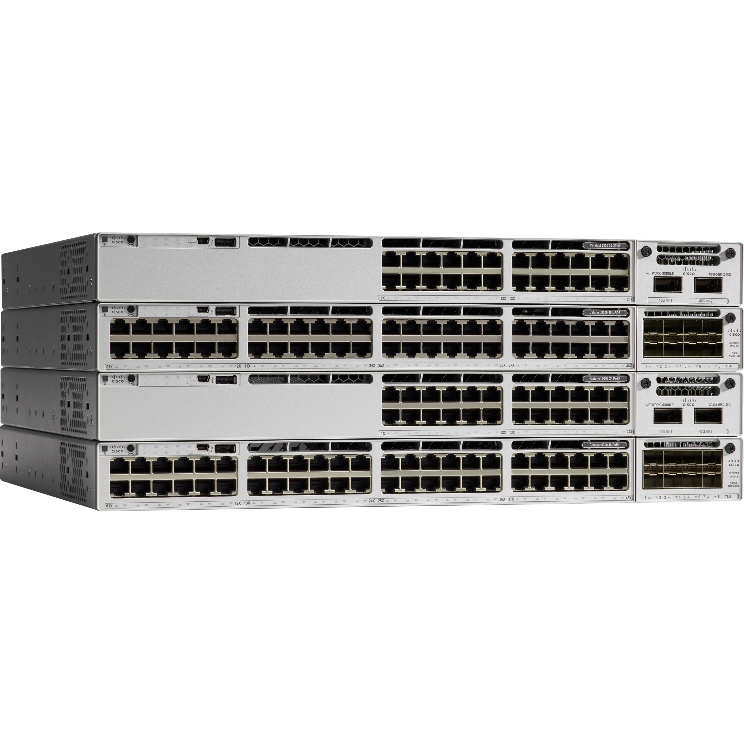 Cisco Catalyst 9300 24-port Modular Uplinks 1G SFP, Network Advantage - Manageable - Gigabit Ethernet - 1000Base-X - 2 Layer Supported - Modular - 24 SFP Slots - 715 W Power Consumption - Optical Fibe