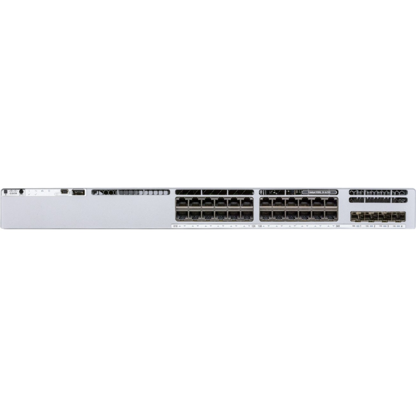 Cisco Catalyst 9300L-24T-4G-E Switch - 24 Ports - Manageable - Gigabit Ethernet - 1000Base-X - 3 Layer Supported - Modular - 4 SFP Slots - 350 W Power Consumption - Twisted Pair, Optical Fiber - Rack-