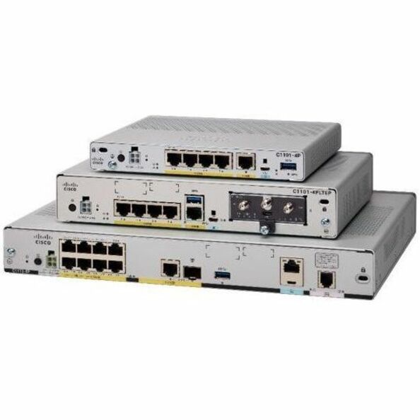 Cisco C1161-8PLTEP Cellular, Ethernet Modem/Wireless Router - LTE 1500, LTE 800, LTE 2100, LTE 1700, LTE 700, LTE 2500, LTE 900, LTE 2600, LTE 850, LTE 1800, LTE 2300 - LTE Advanced, HSPA+, DC-HSPA+, 