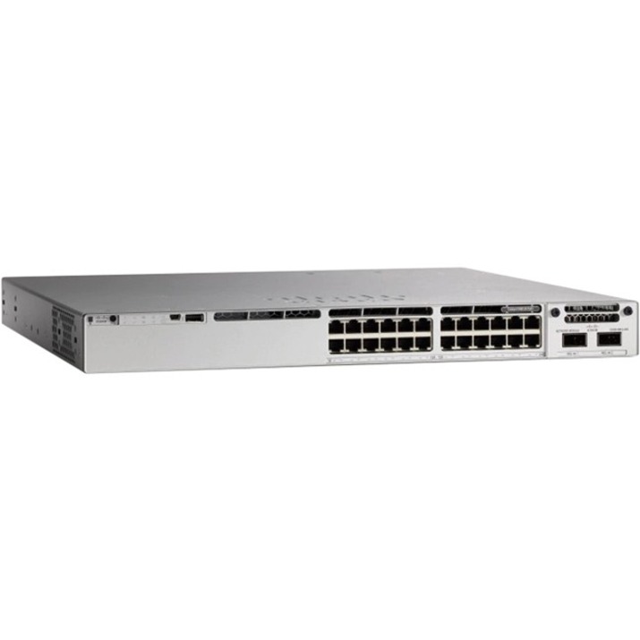 Cisco Catalyst 9300 24-port Data Only, Network Essentials - 24 Ports - Manageable - Refurbished - 3 Layer Supported - Modular - 350 W Power Consumption - Twisted Pair - Rack-mountable - Lifetime Limit